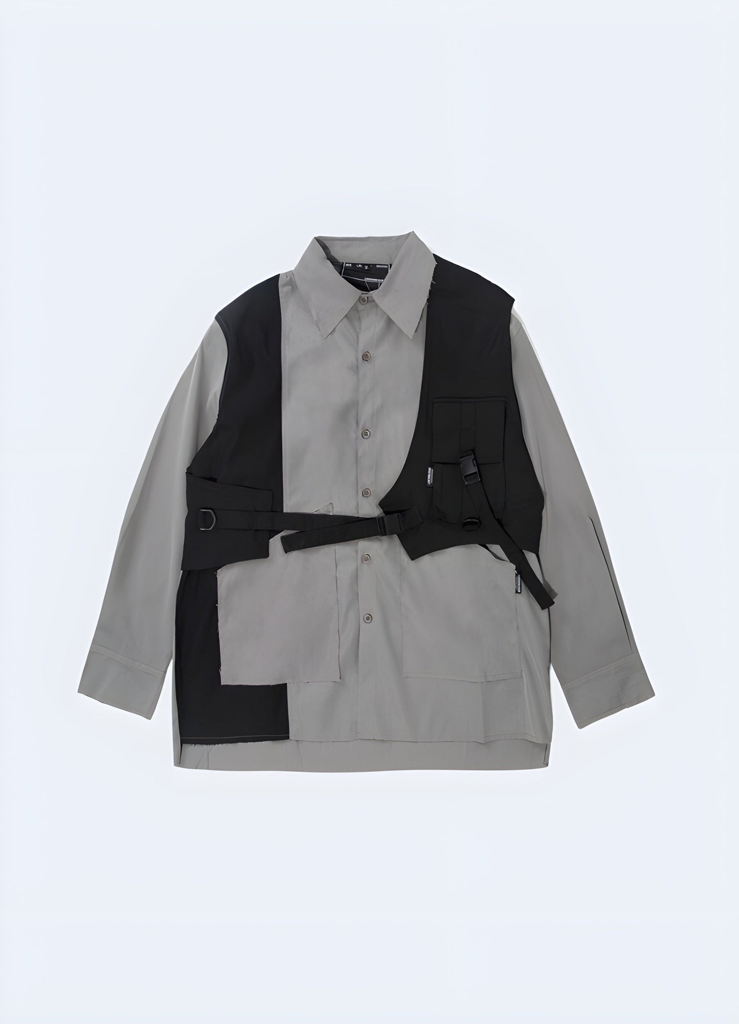 Sleek black half vest, a stylish and versatile menswear accessory for Canada fashion enthusiasts.