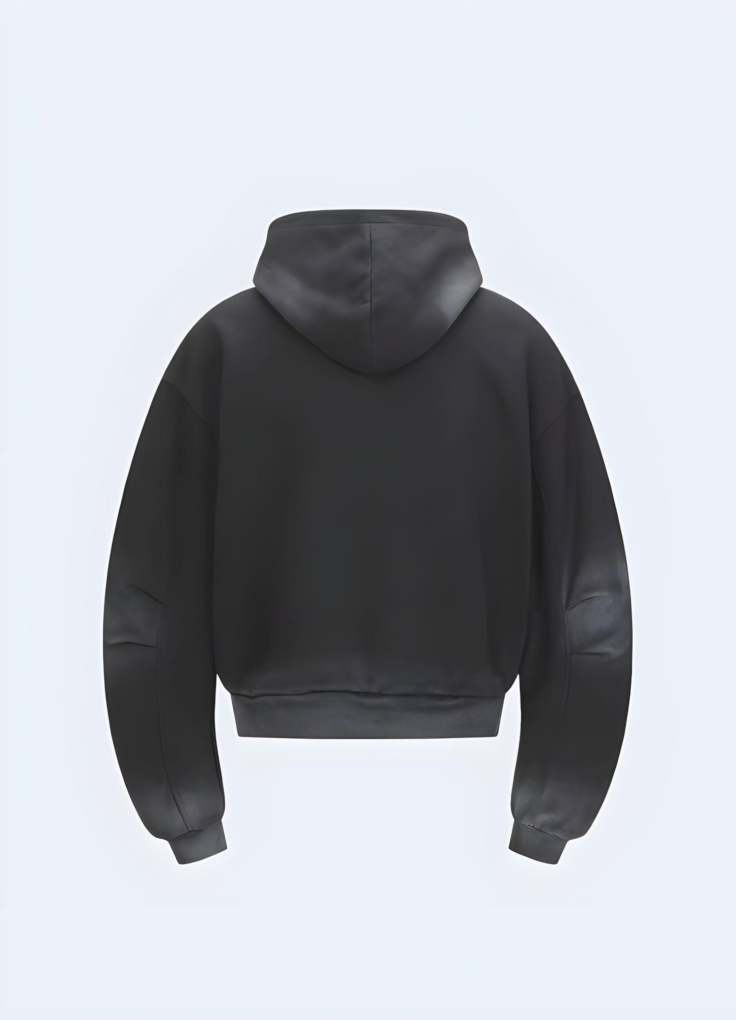Black tech fleece hoodie full black view - Canada