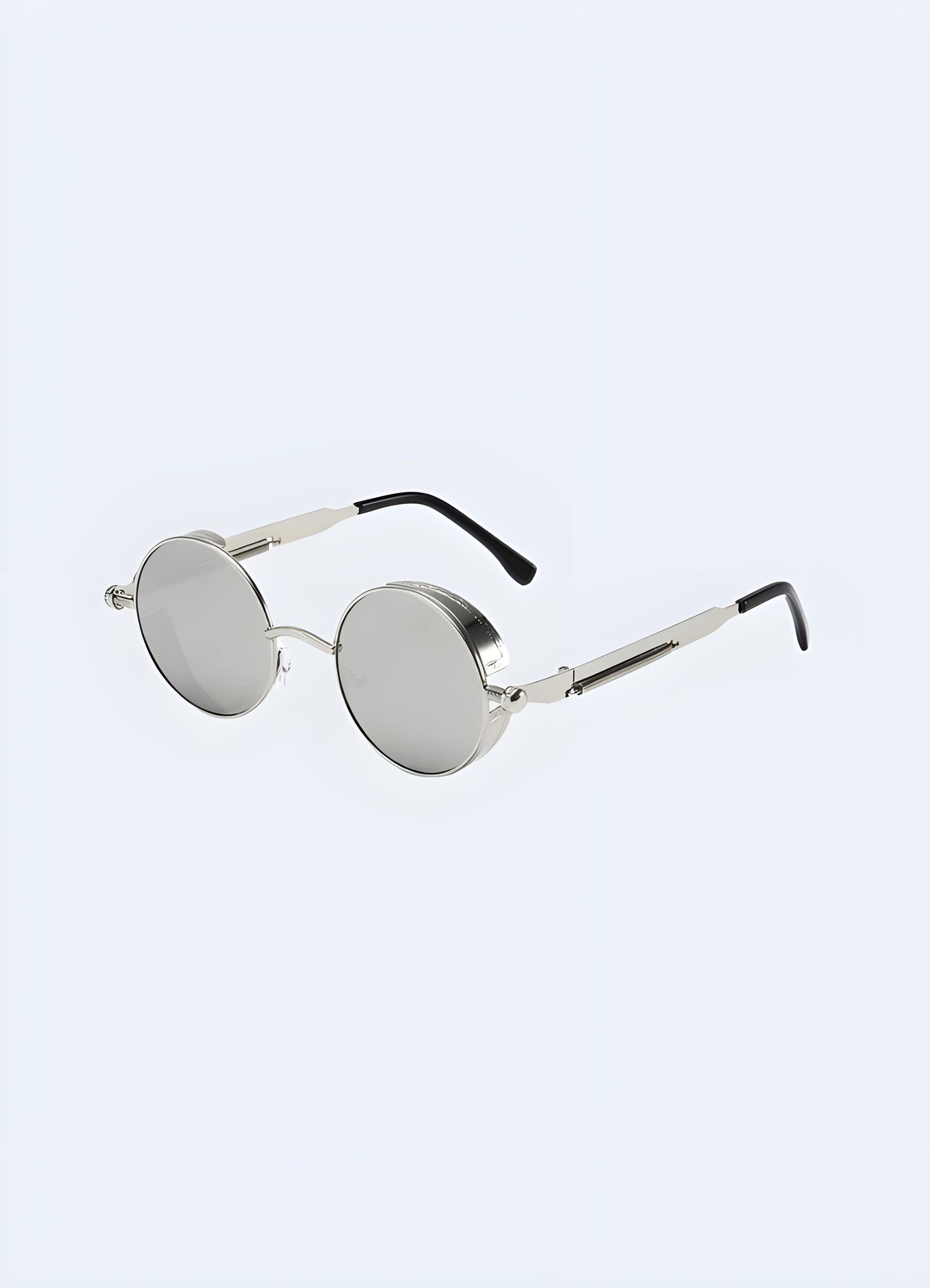 Step back in time with the circle retro sunglasses silver grey Canada.