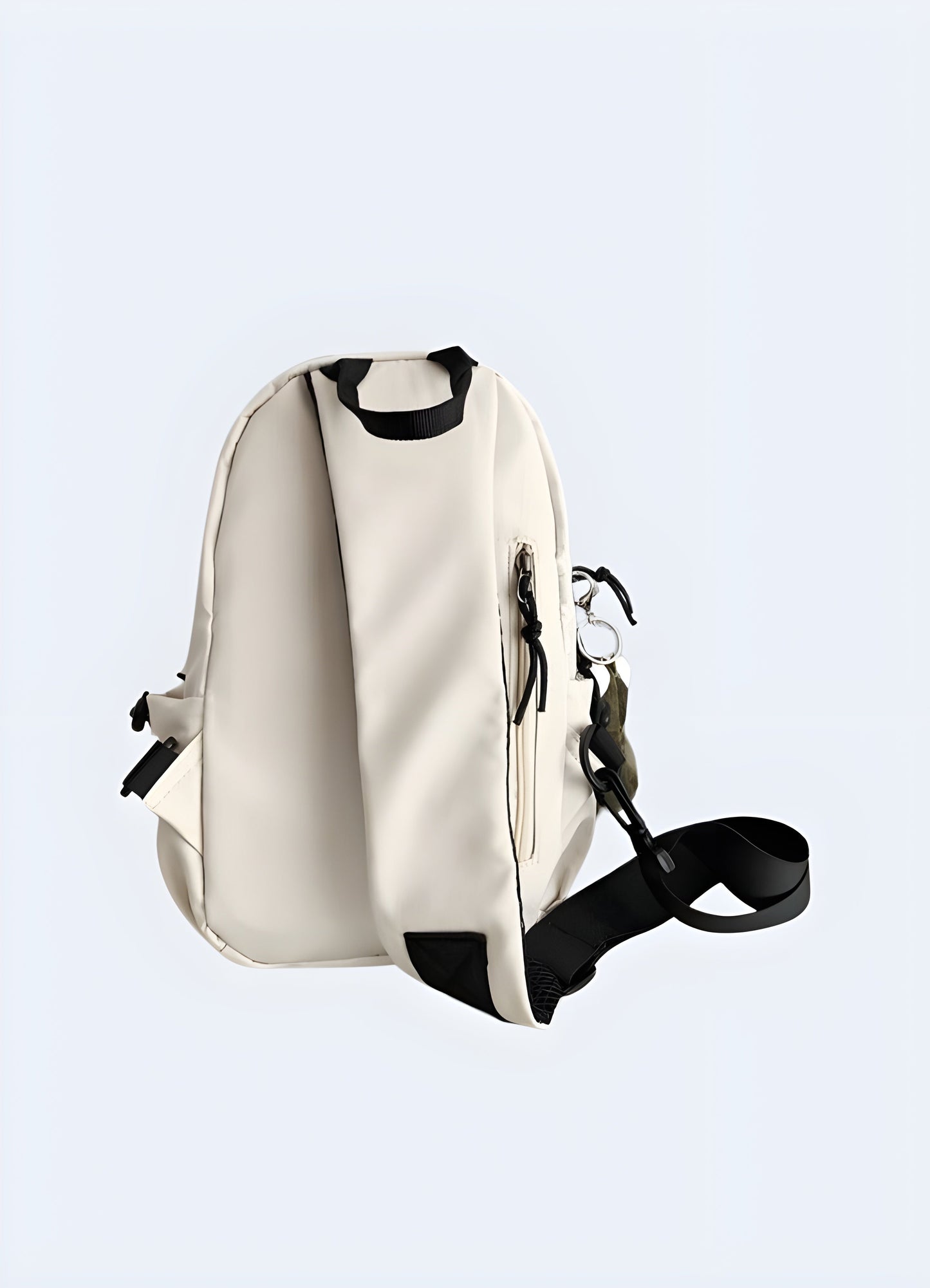 The back of the bag is plain or features minimal design elements, and the focus is on the strap's attachment points and the bag’s placement Canada.