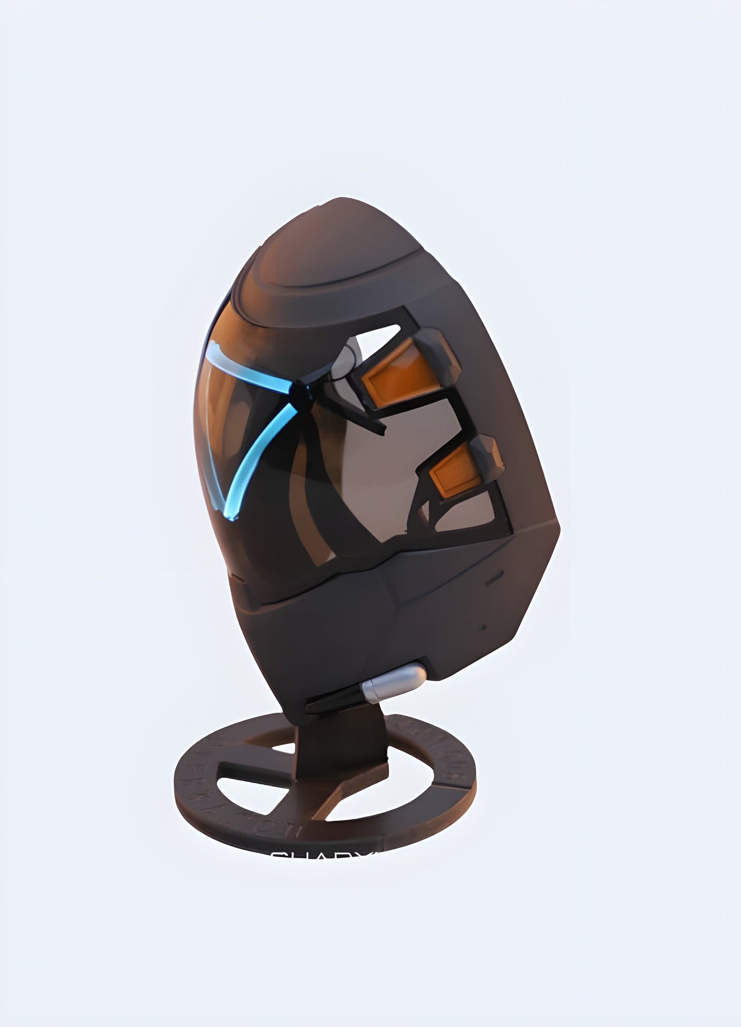 A side view of the cyberpunk techwear mask, showcasing its intricate design, available In Canada.