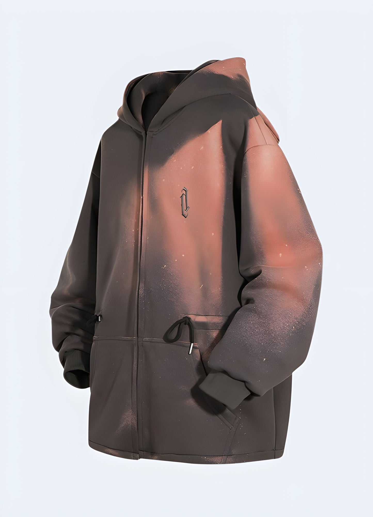 Devil horn hoodie side view available in Canada, highlighting its edgy look and stylish details.