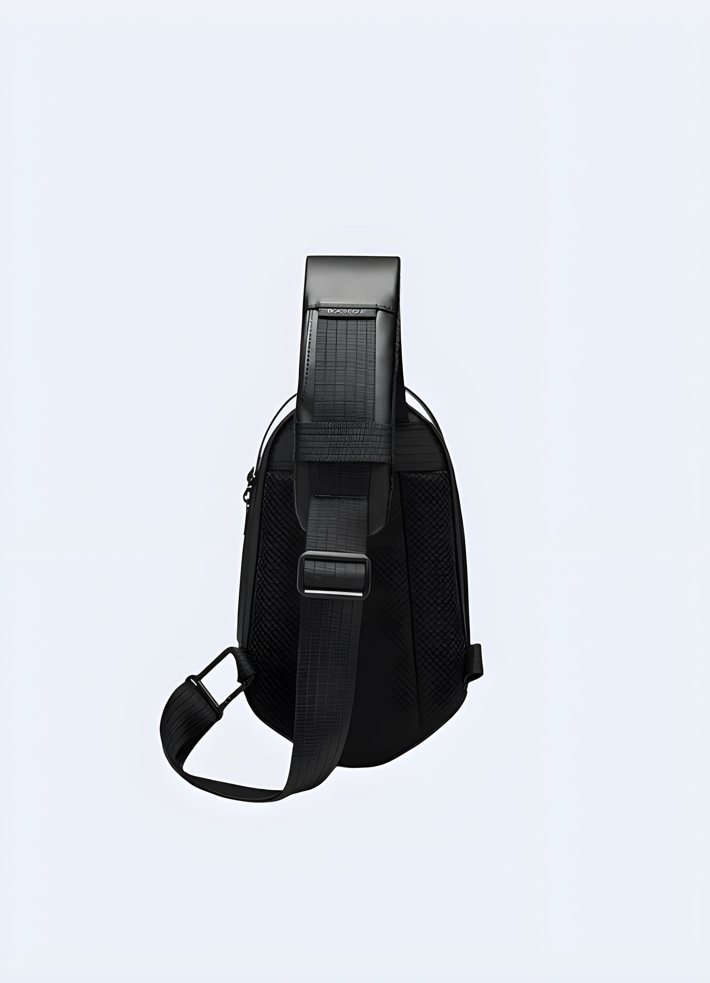 Its streamlined appearance complements the model's contemporary outfit against a neutral background Canada.
