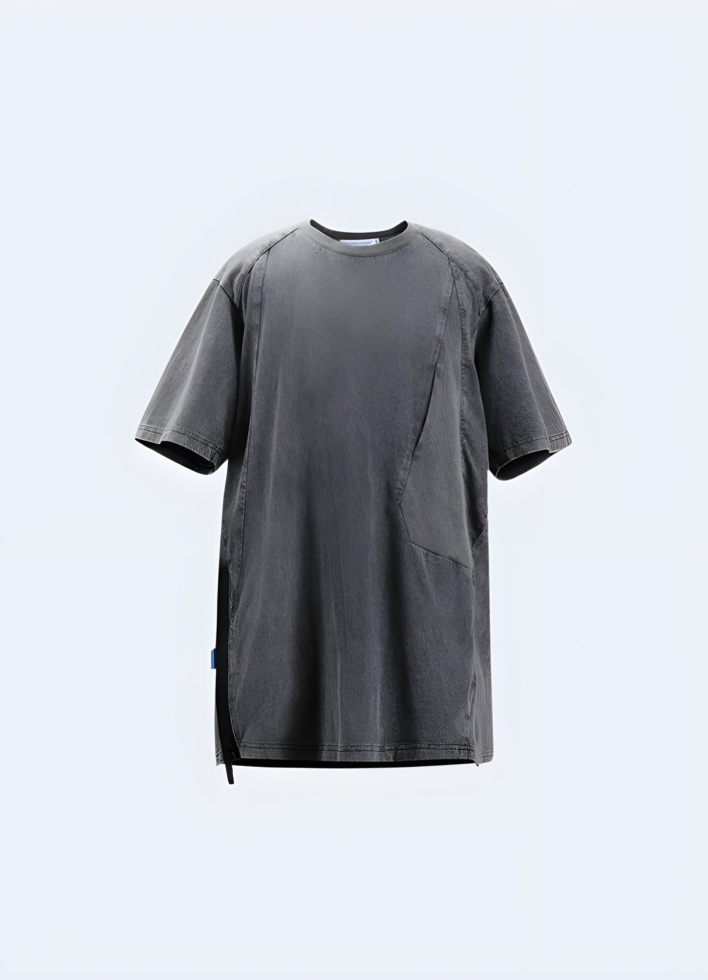 Stylish grey futuristic shirt with a minimalist design, offering a versatile and contemporary look for fashion enthusiasts in the canada.