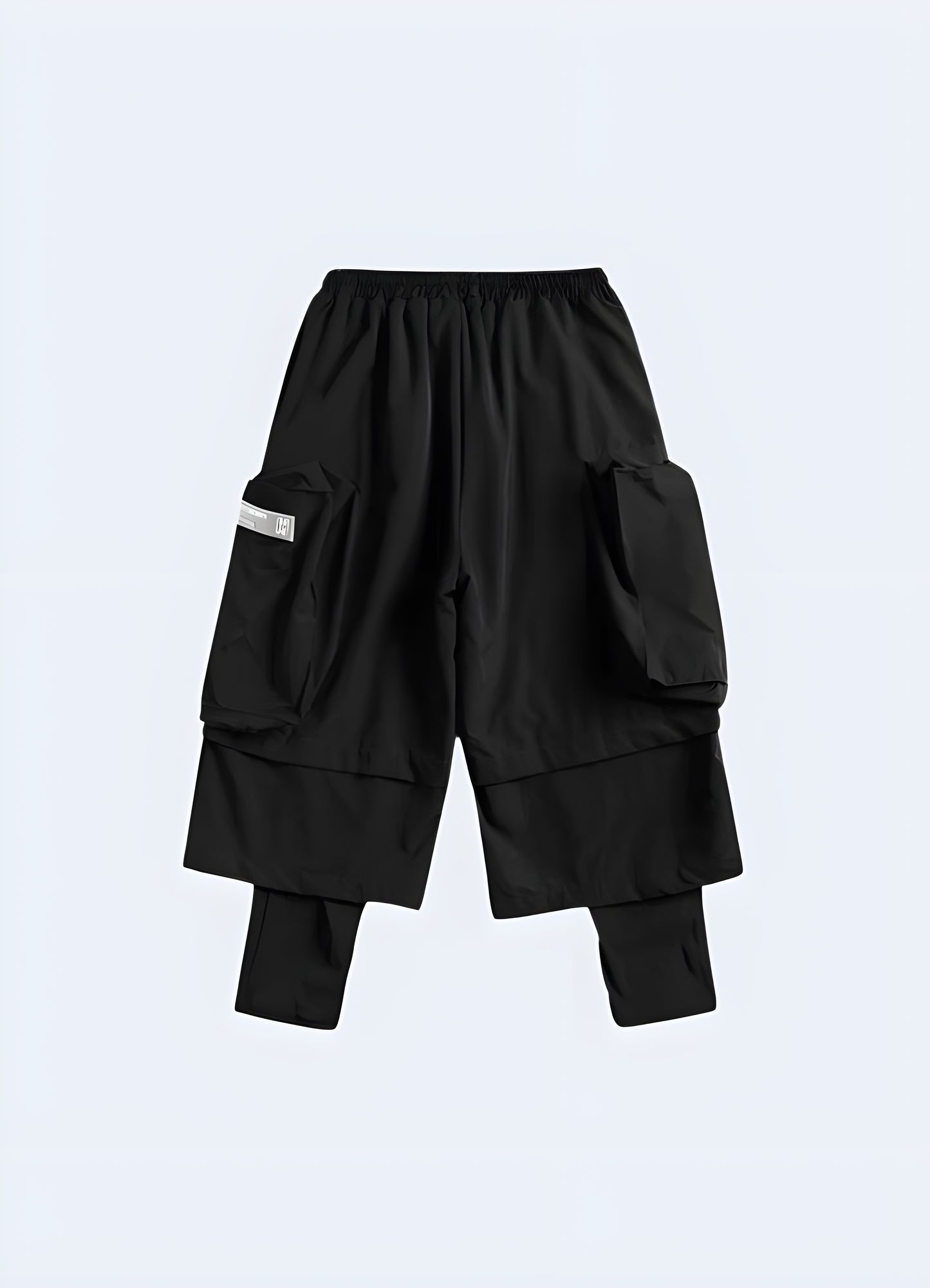 Back view of trendy loose streetwear pants showcasing their relaxed fit and modern design, ideal for fashion-forward individuals in Canada.