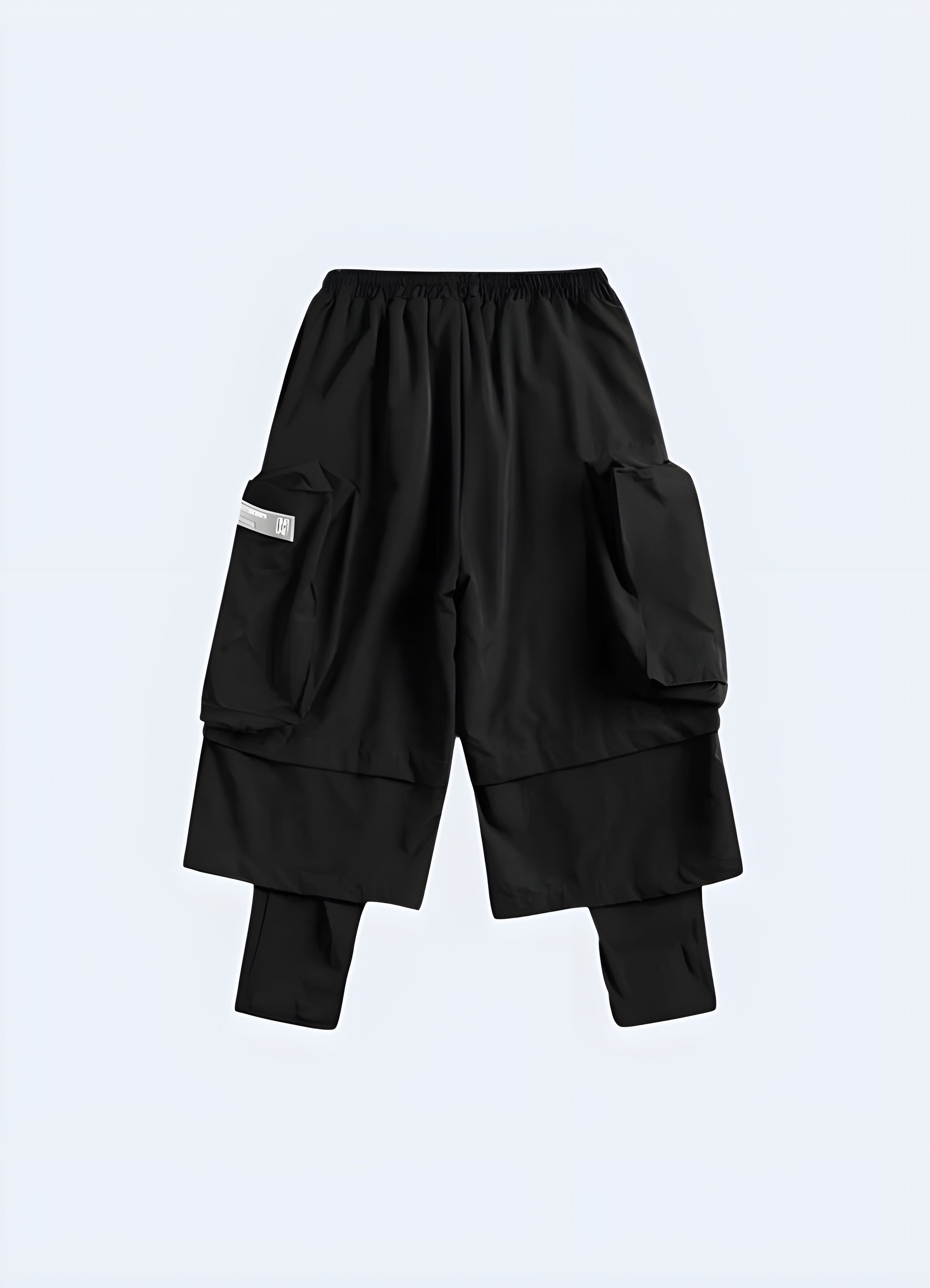 Back view of trendy loose streetwear pants showcasing their relaxed fit and modern design, ideal for fashion-forward individuals in Canada.