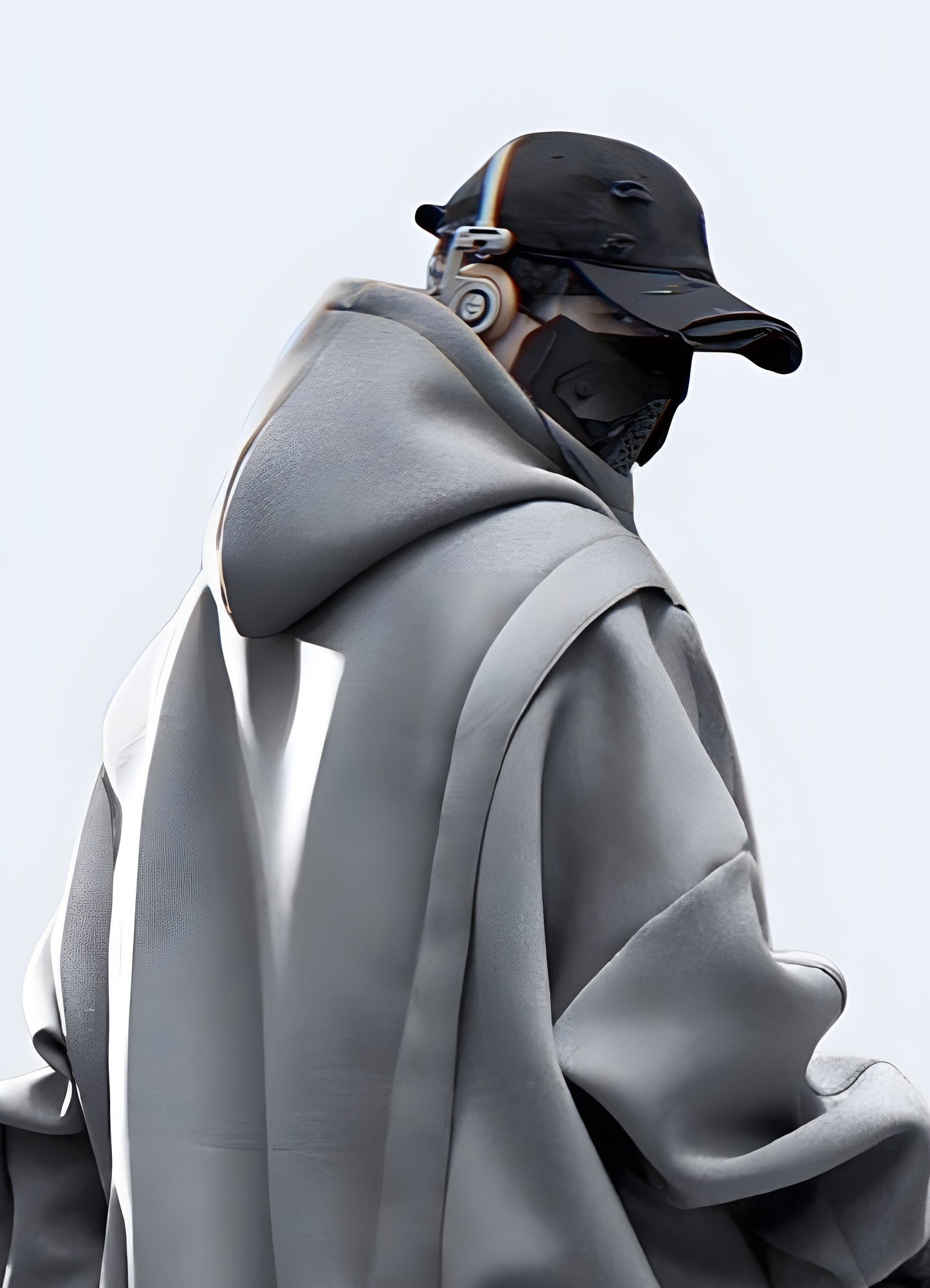 The back view shows the unique design, which may include graphic prints or colorful details.