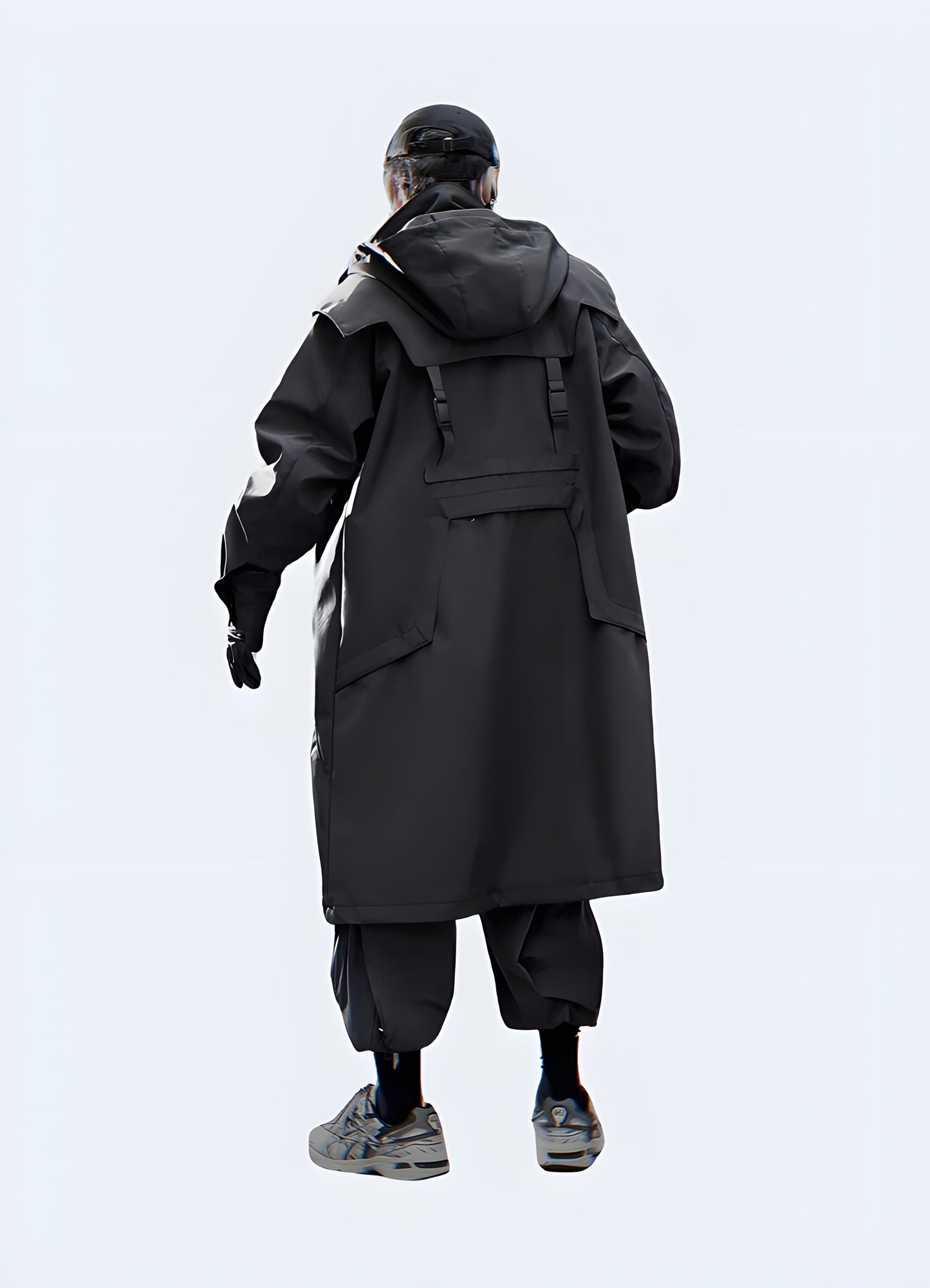Channel the essence of streetwear with this versatile trench coat.