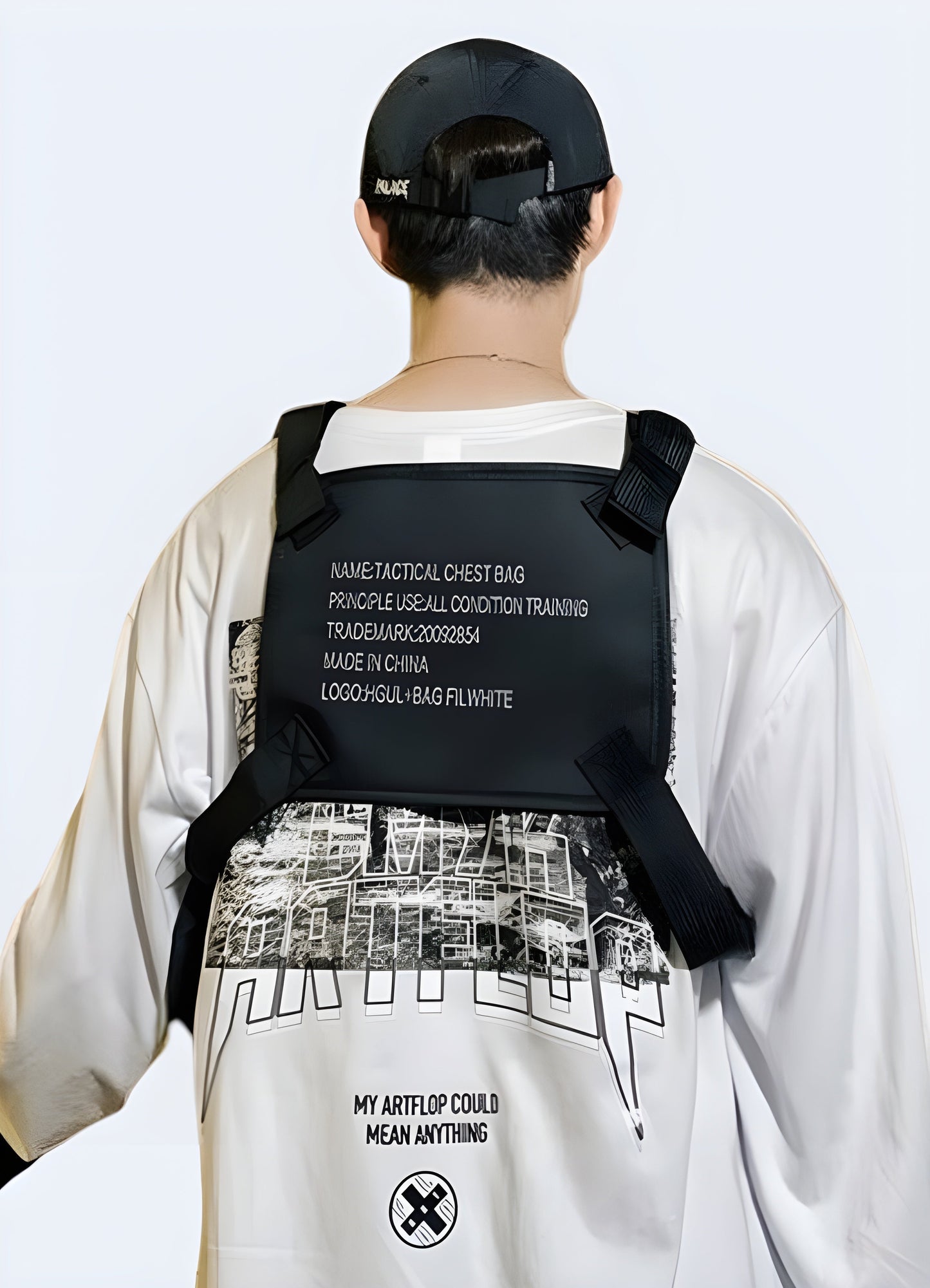 A man is shown from the back, wearing a cross-chest sling bag. The bag is worn diagonally across his torso, with the strap visible over his shoulder Canada.