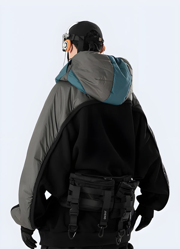 The fabric appears relaxed and slightly oversized, contributing to a casual, fashionable look.