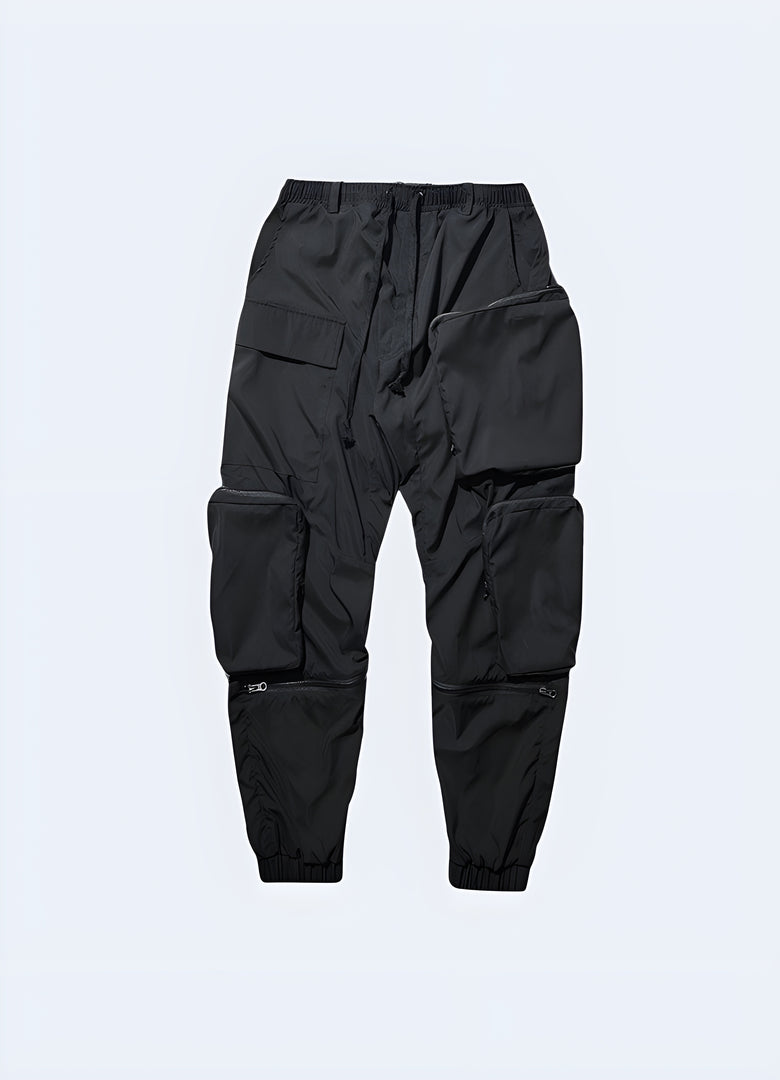 Front view of the stylish and functional Pupil Travel Pants, showcasing their practical design for travelers and active individuals in Canada.