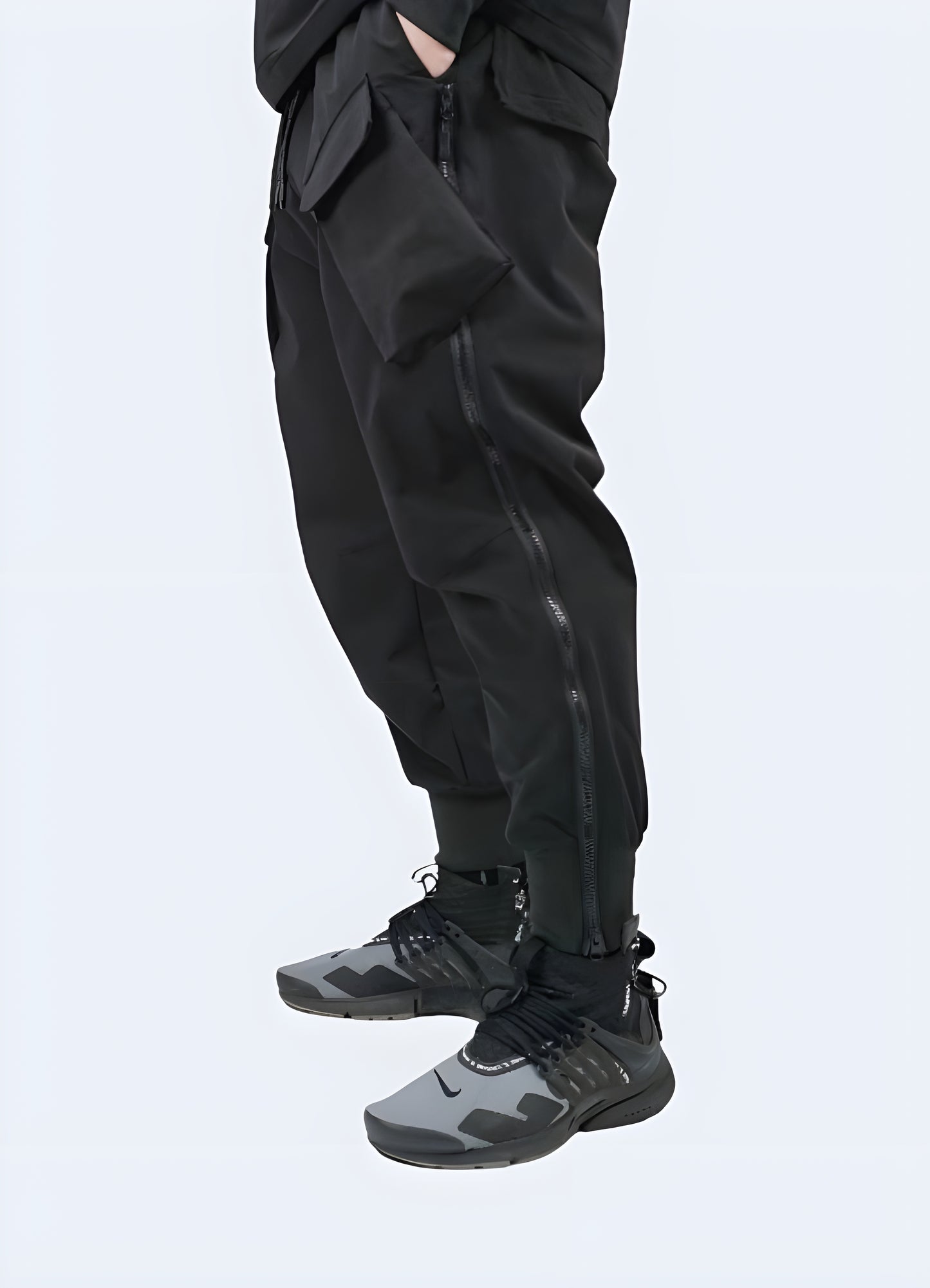 Technical pants side view, modern utility design – Canada.
