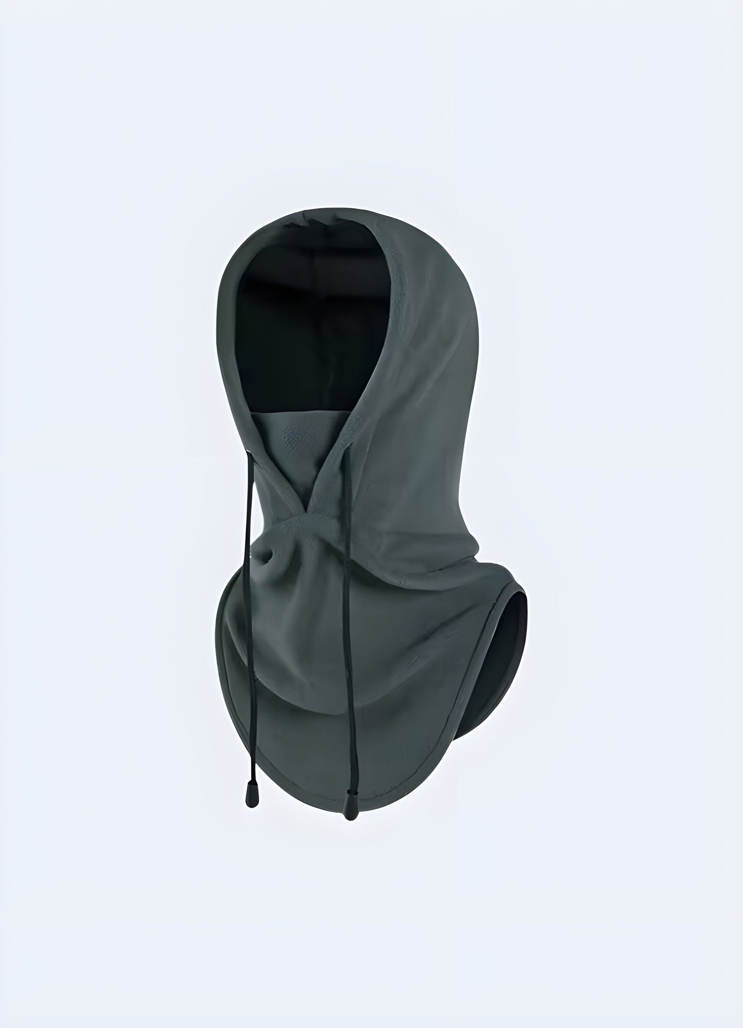Grey techwear warm fleece hood, offering both style and functionality for urban explorers in the Canada.