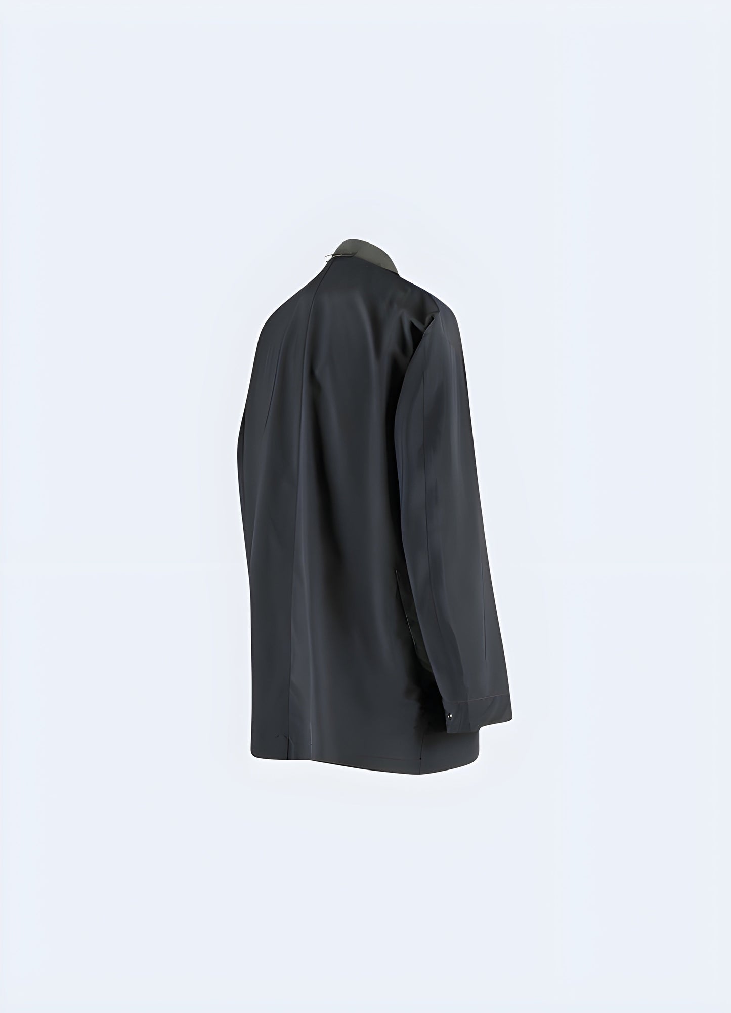 Side view of an army green traditional Japanese kimono jacket, showcasing the elegant silhouette and authentic features, perfect for adding a touch of Japanese tradition to any outfit in the canada.