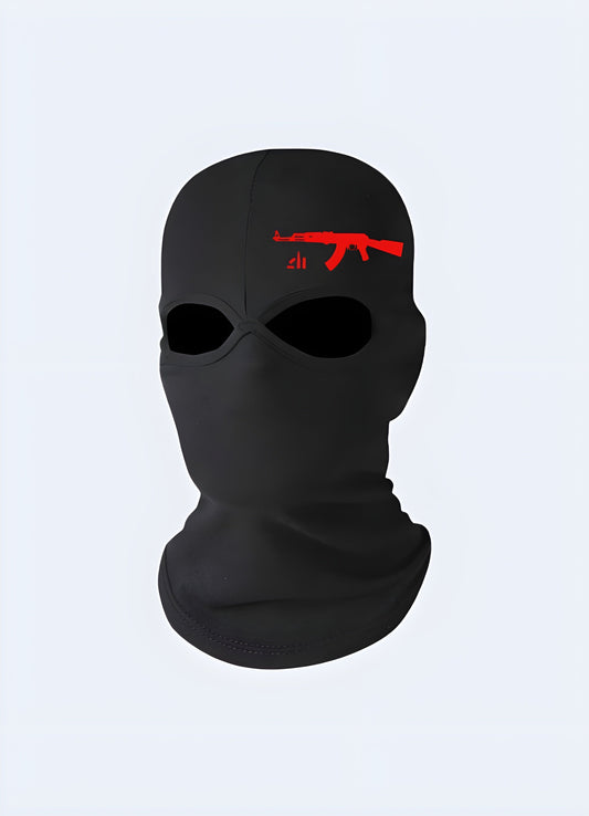 AK-47 balaclava with a sleek design and high-quality fabric. Provides full face coverage and comfort for tactical scenarios Canada.