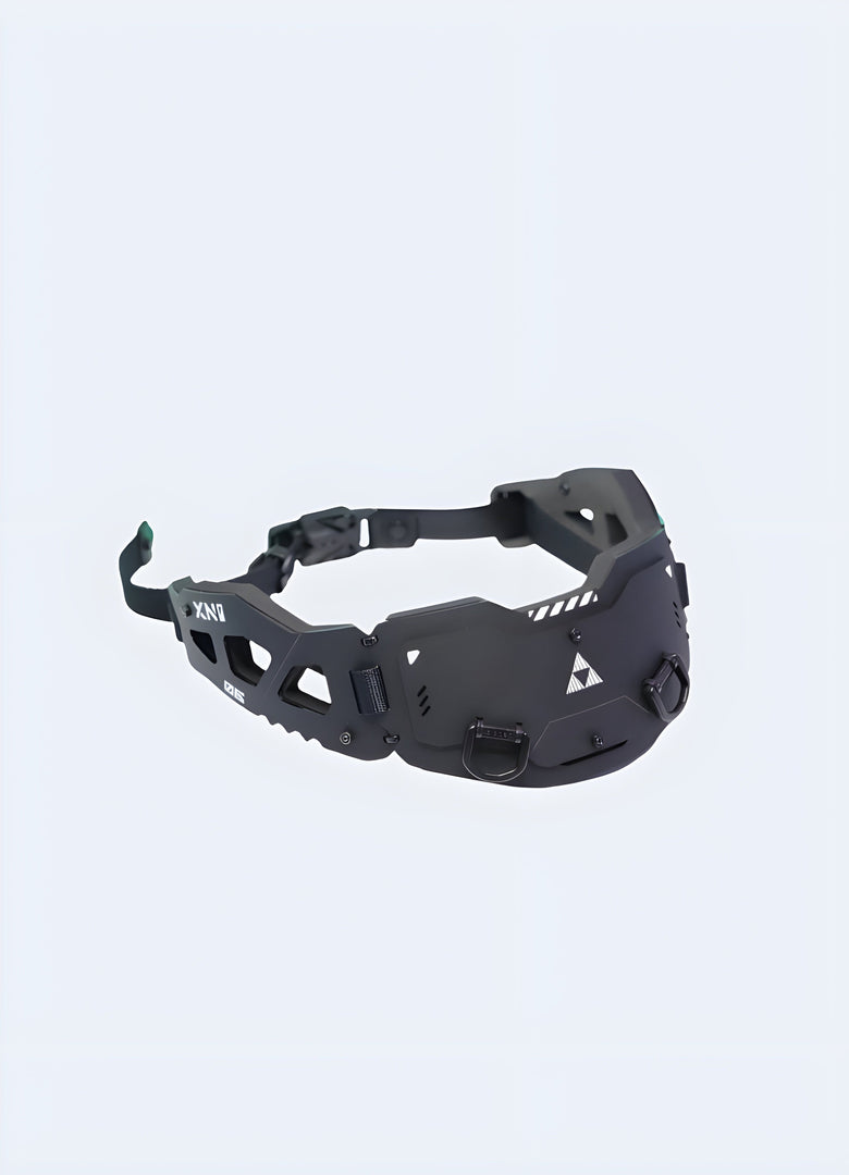 Armored techwear necklace from the Canada, showcasing a robust and futuristic design made from durable materials.