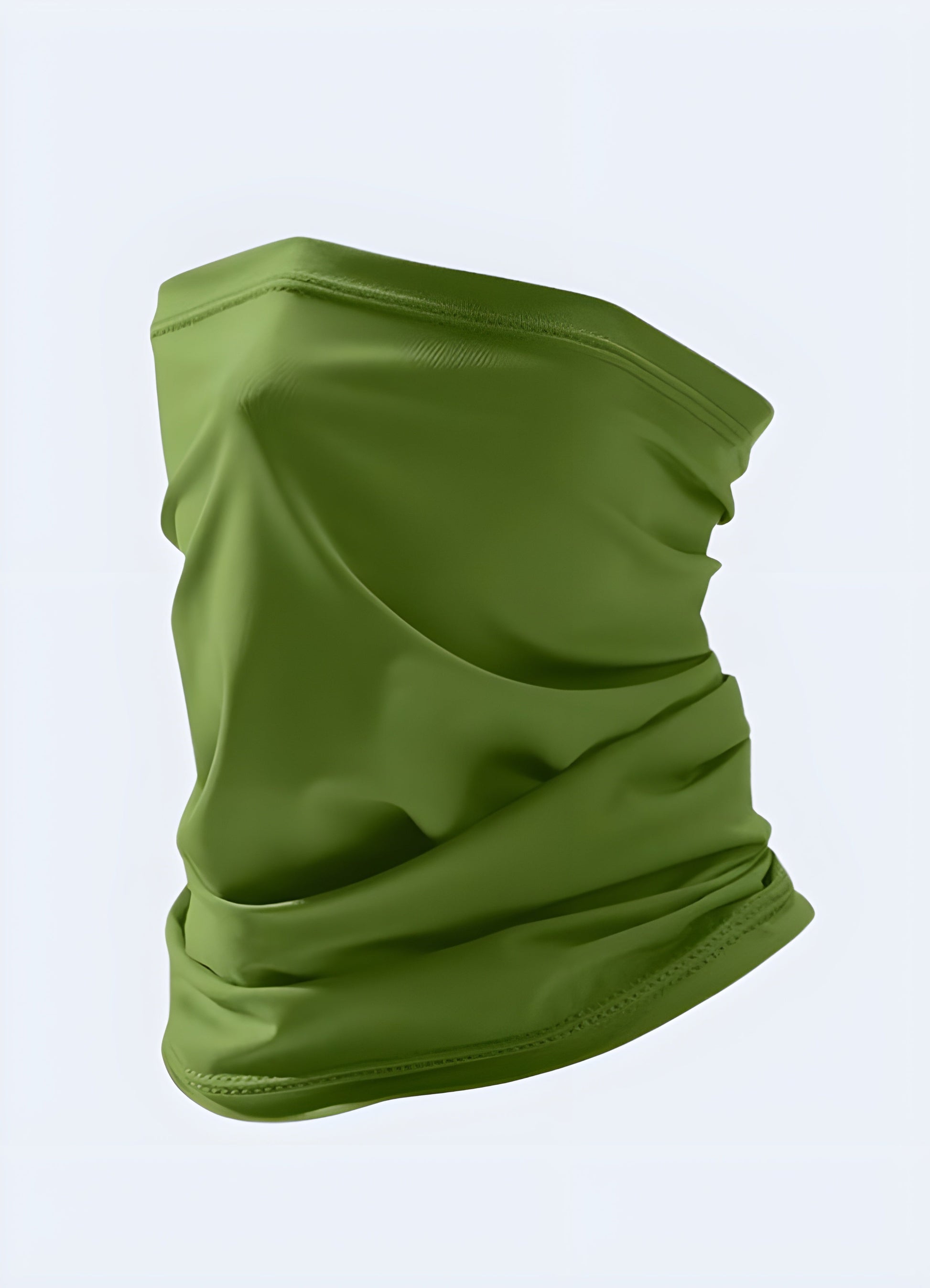 Light green half-face balaclava, front view, ideal for warmth and protection in Canada.