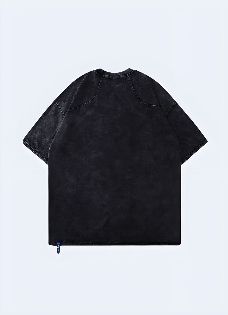 Back view of a balaclava shirt showcasing its innovative style and high-quality construction, ideal for making a statement in the canada fashion scene.