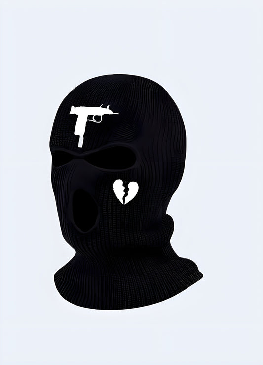 Balaclava featuring Uzi design, ideal for tactical use and outdoor activities Canada.