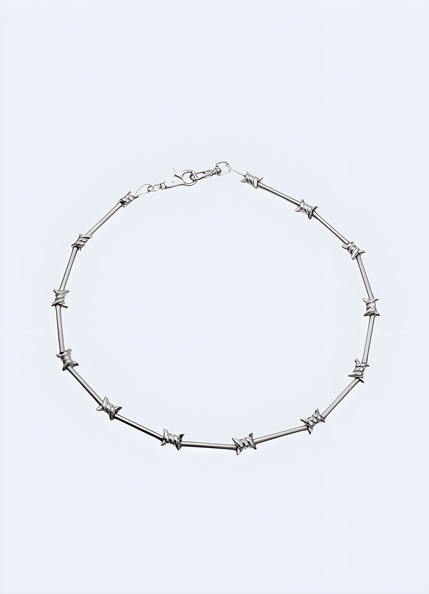 Barbed wire chain necklace available in the Canada.