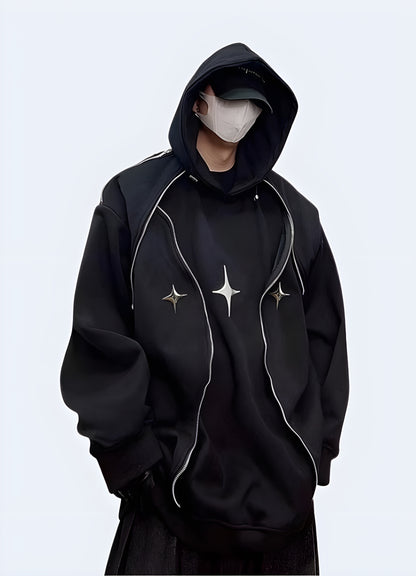 Innovative hoodie with built-in headphones, perfect for music lovers and tech enthusiasts in the Canada.