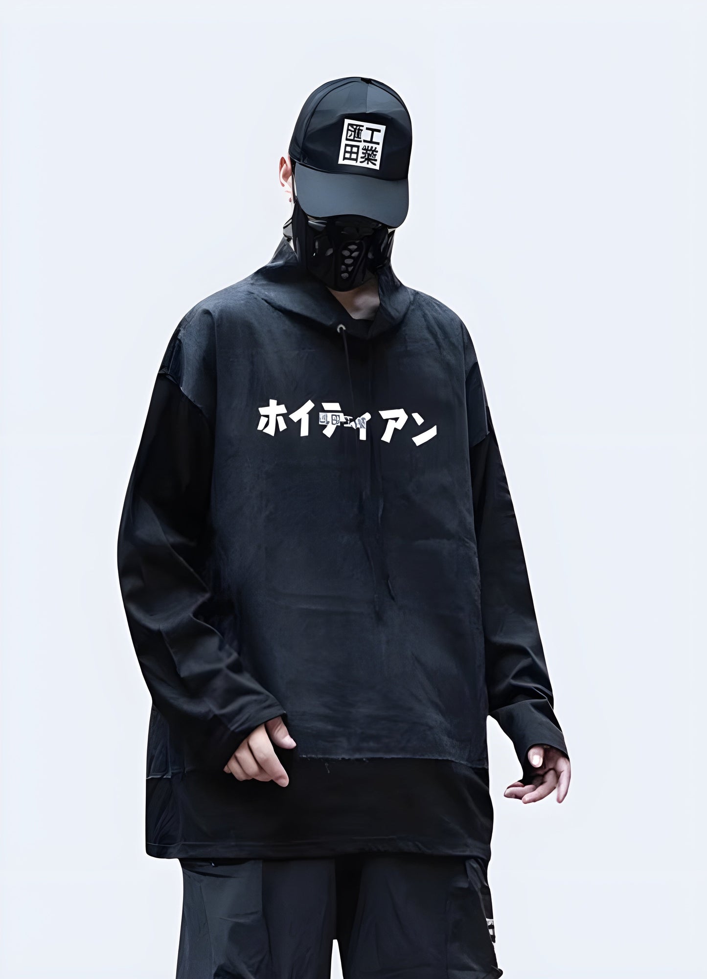 Black Japanese hoodie available in Canada, offering a sleek and stylish option for your wardrobe.