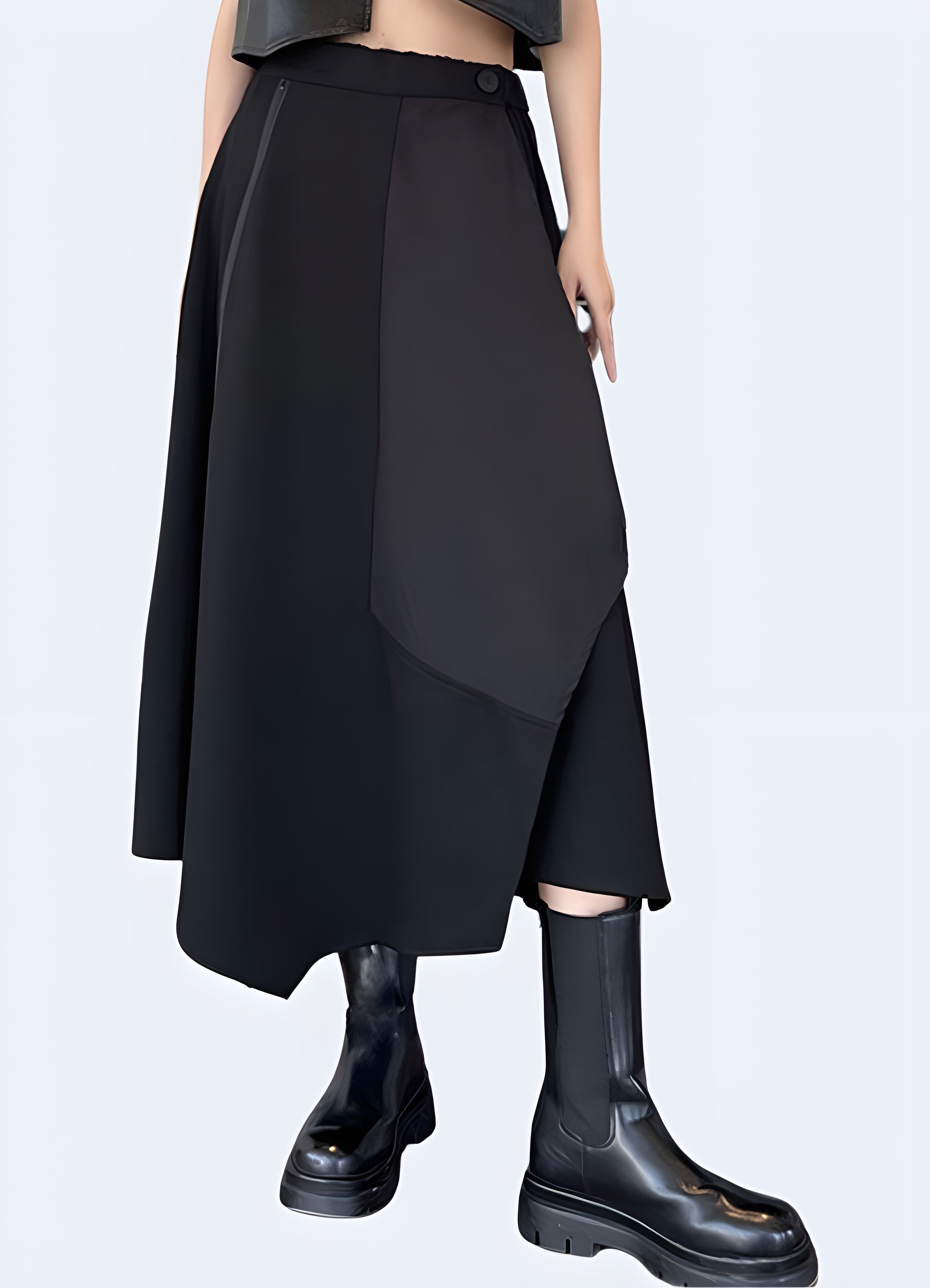 Black Long Techwear Skirt Techwear Canada