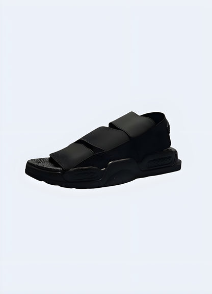  Black ninja sandals available in Canada, featuring a sleek and minimalist design perfect for modern streetwear.