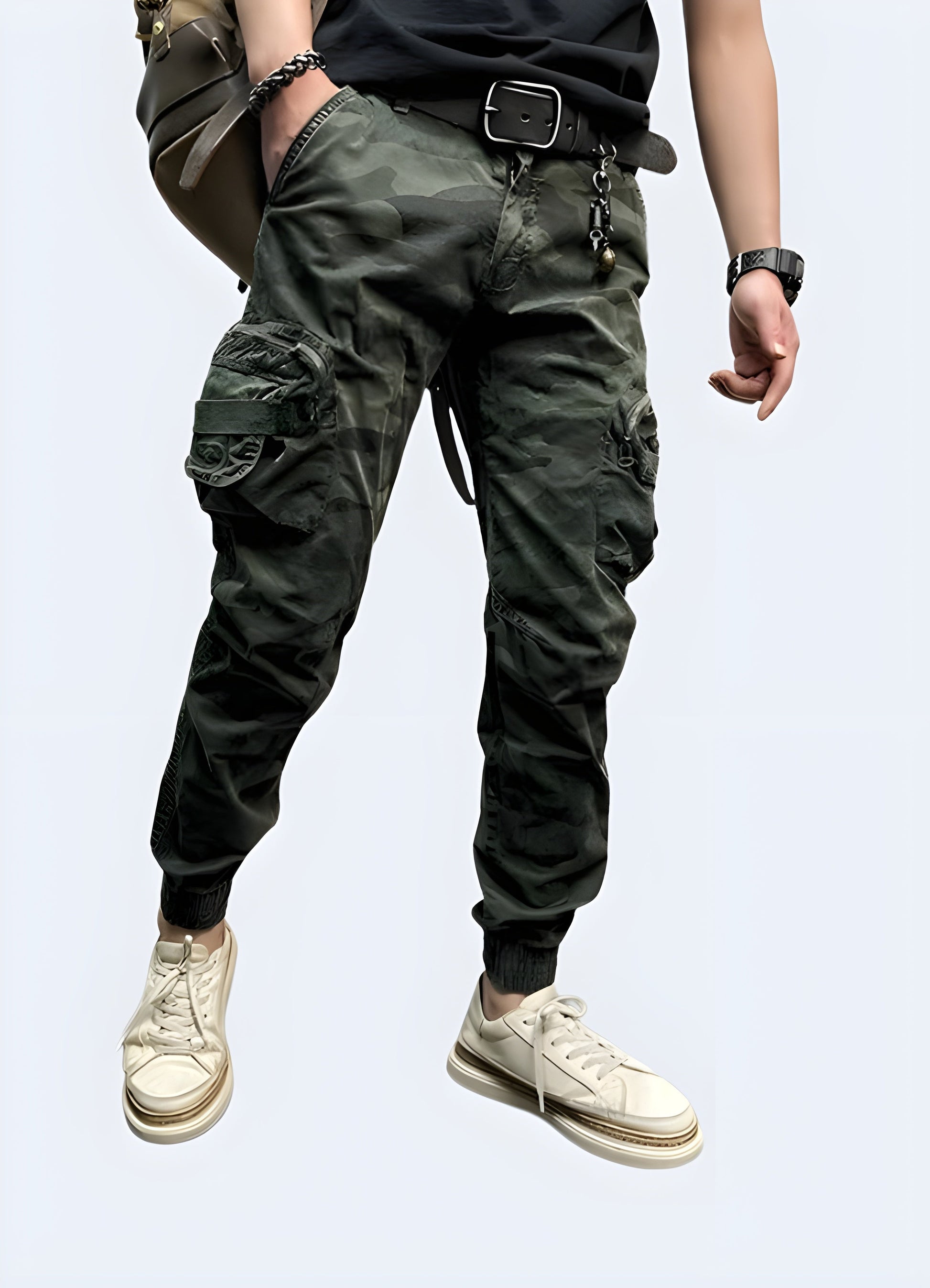 Stylish camo cargo pants with aBaggy camo cargo pants with a relaxed fit and multiple pockets, perfect for creating a bold streetwear look while enjoying functionality in Canada. baggy fit, available in the UK. Perfect for a bold, military-inspired streetwear look that combines comfort and utility.