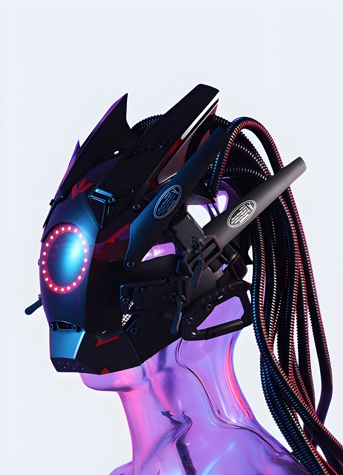 Futuristic Cyberpunk Mask LED – Techwear Canada