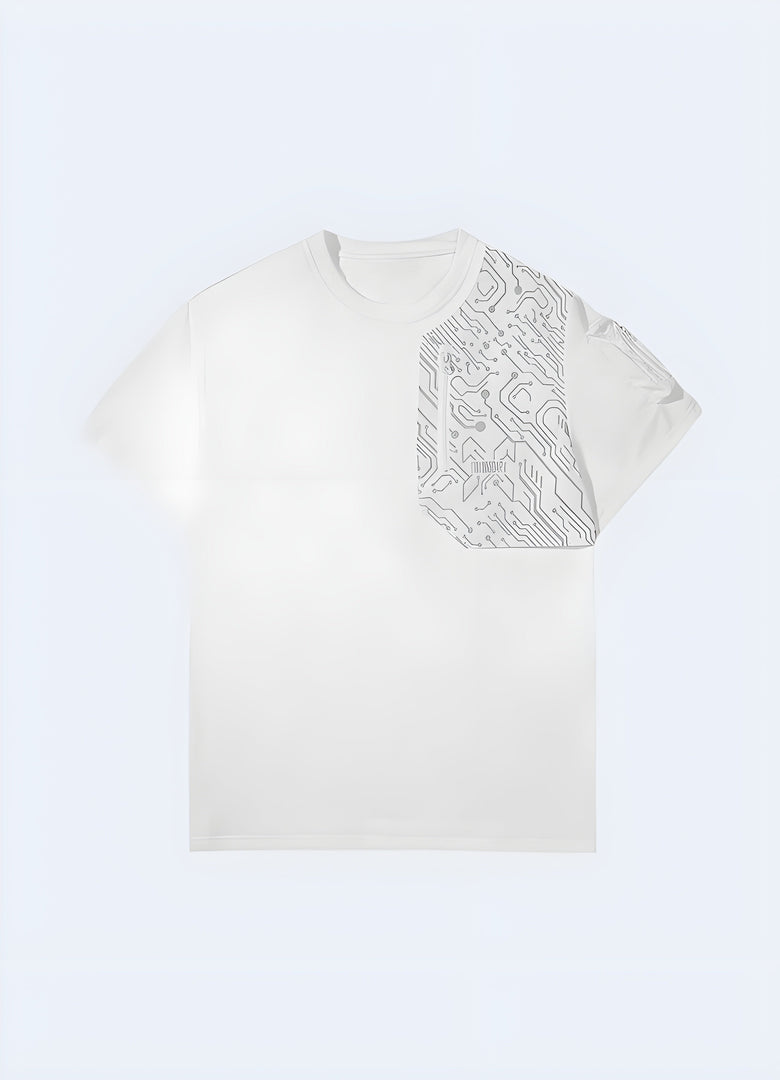 Futuristic cyber shirt with a sleek design, perfect for tech enthusiasts and urban fashion in the canada.