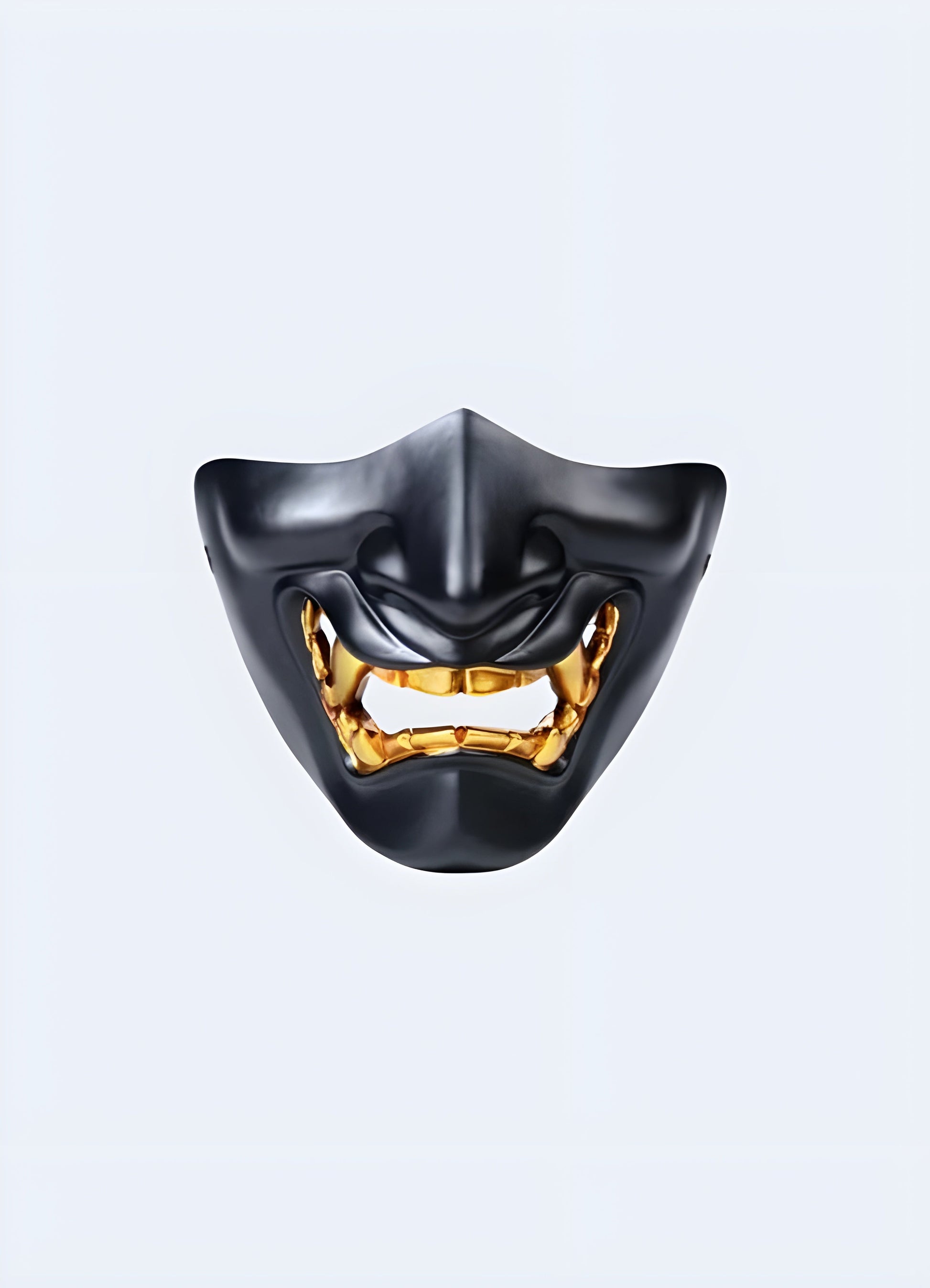 Embrace the edgy side of cyberpunk with this bold oni mask.