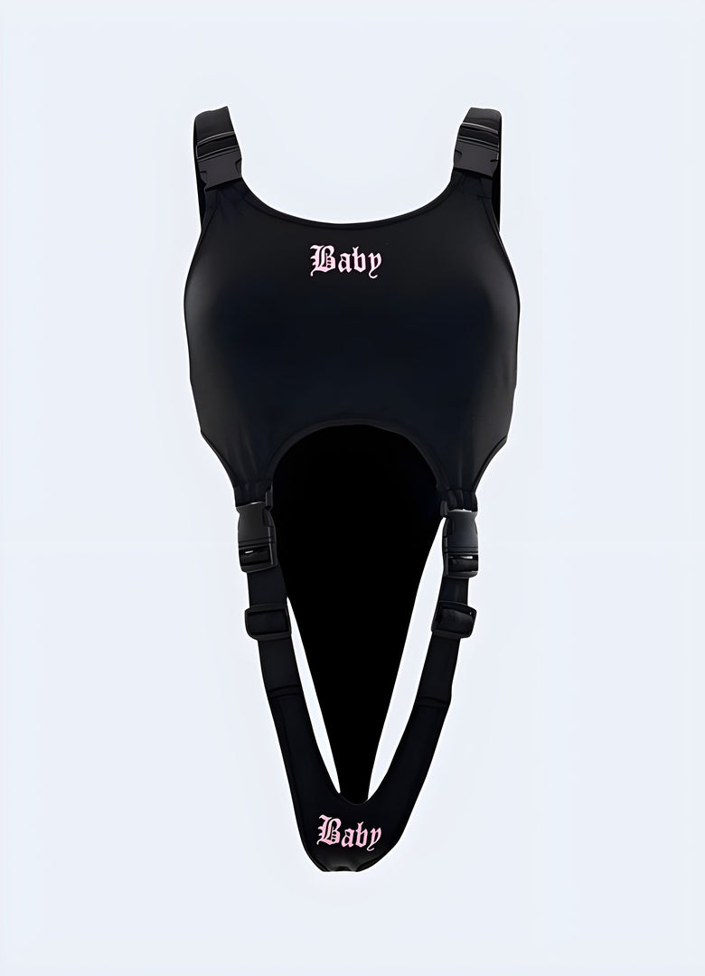 Cyberpunk swimsuit with a futuristic and edgy design, perfect for making a bold fashion statement at the beach or pool.