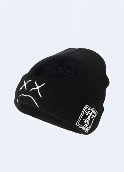  Cyberpunk techwear beanie, a futuristic accessory for Canada urban fashion.