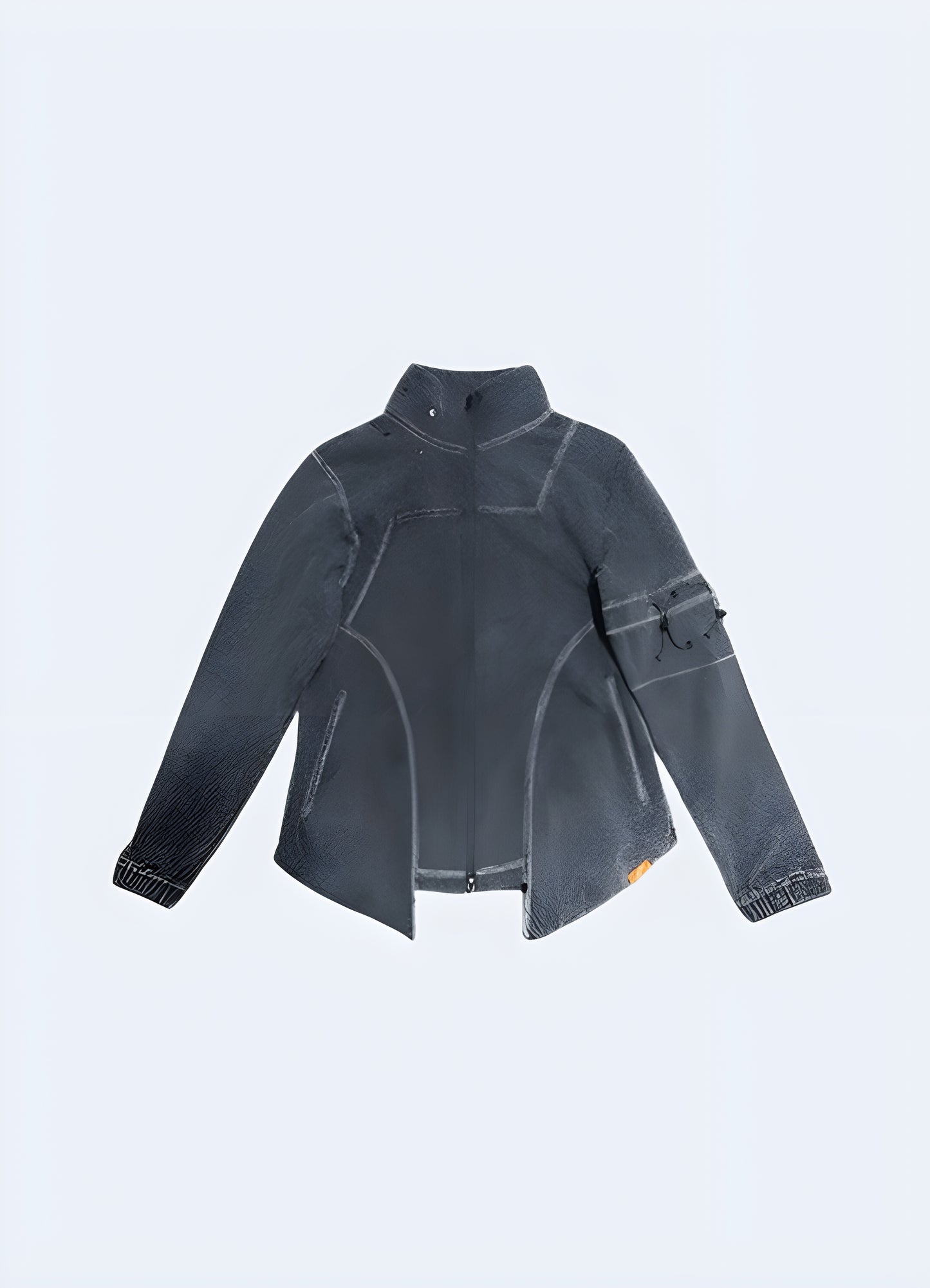 Cyberpunk zip-up fleece front view available in Canada, showcasing its sleek design and comfortable fit.