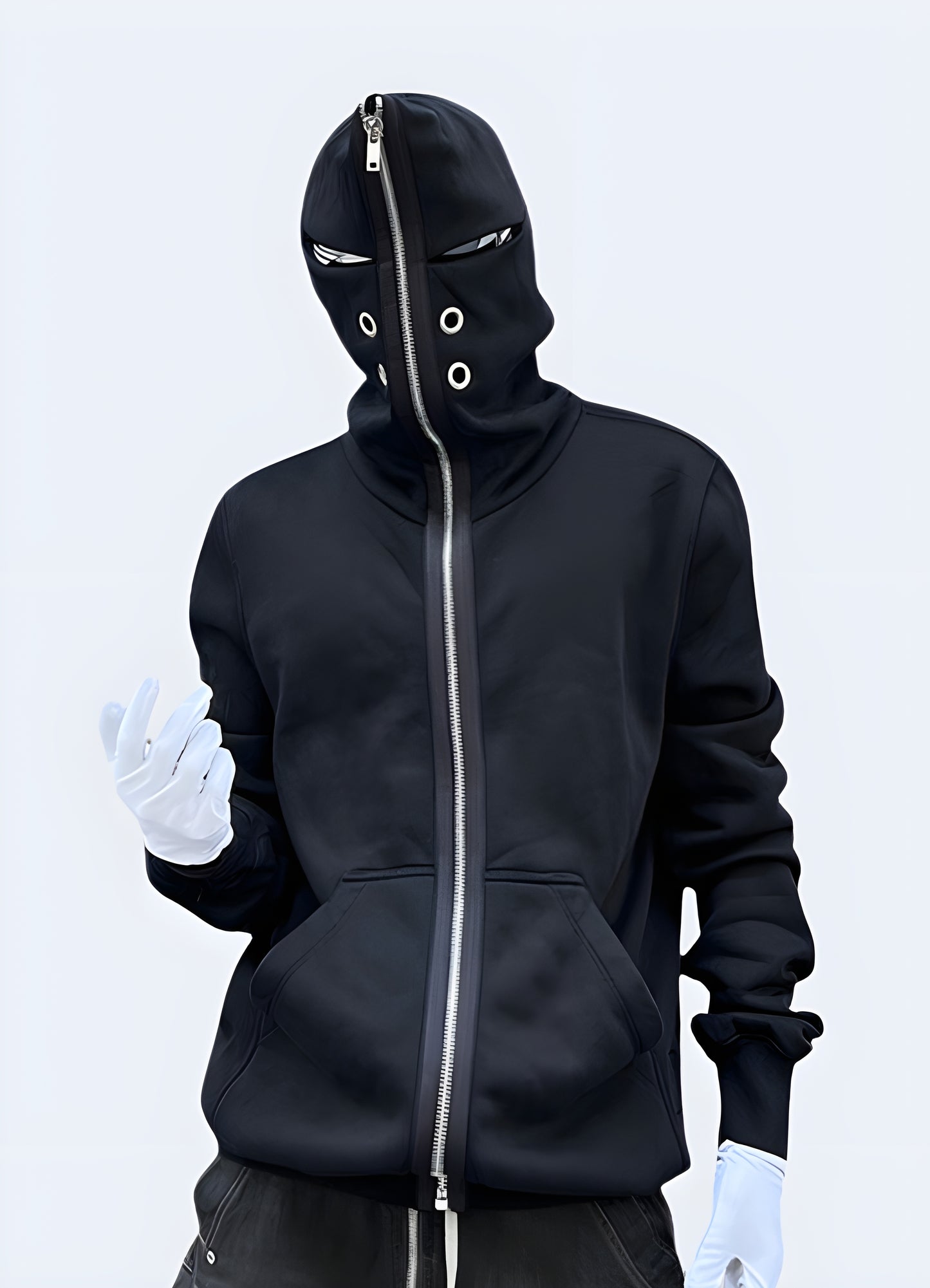 Darkwear cut-out eye full-zip hoodies available in Canada, featuring a unique and edgy design perfect for streetwear enthusiasts.