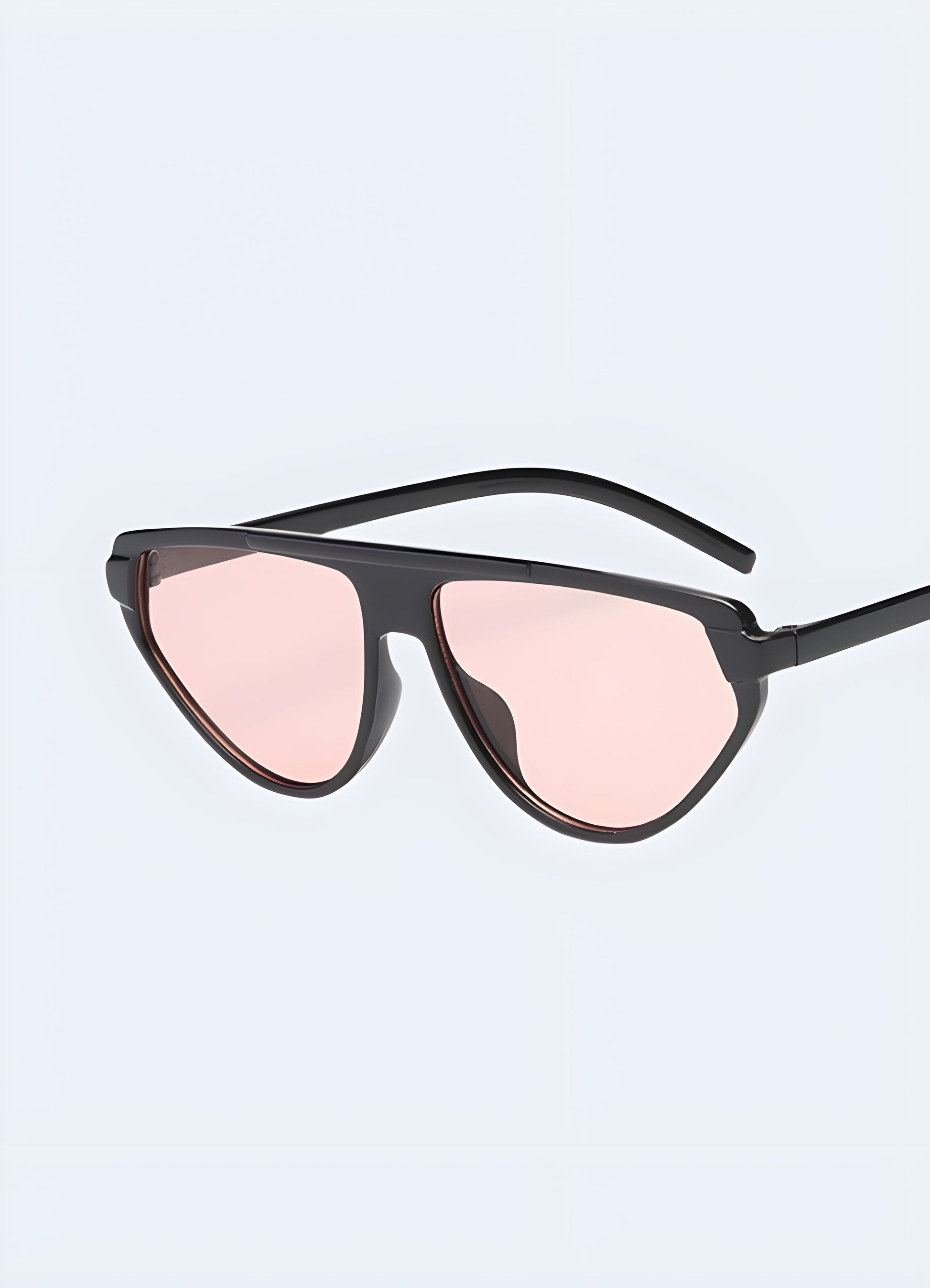 Streetwear style glasses cat eye style flat top sunglasses pink Canada.