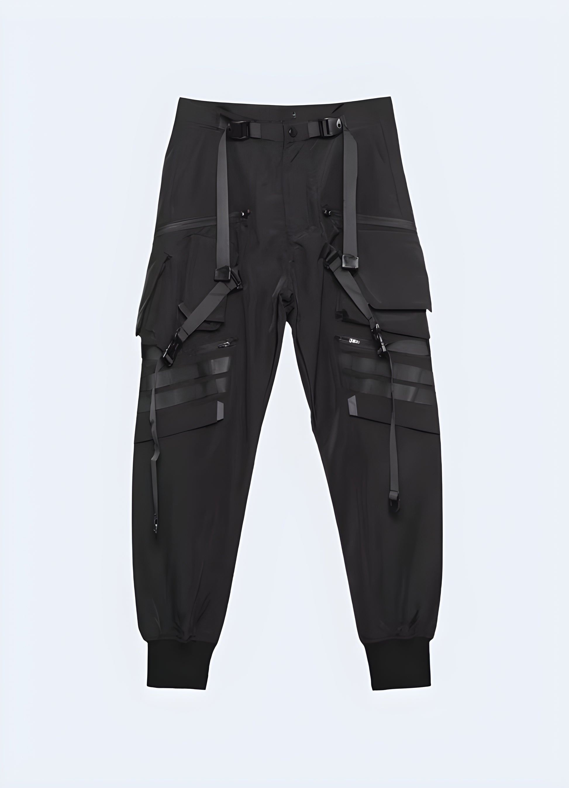 Cutting-edge futuristic pants, featuring innovative design and advanced materials, perfect for fashion-forward individuals seeking to make a bold statement in Canada's urban landscape.