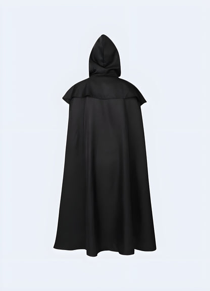 Medieval style cloak comes with hood perfect for science fiction enthusiasts and avant-garde fashion lovers in the Canada.