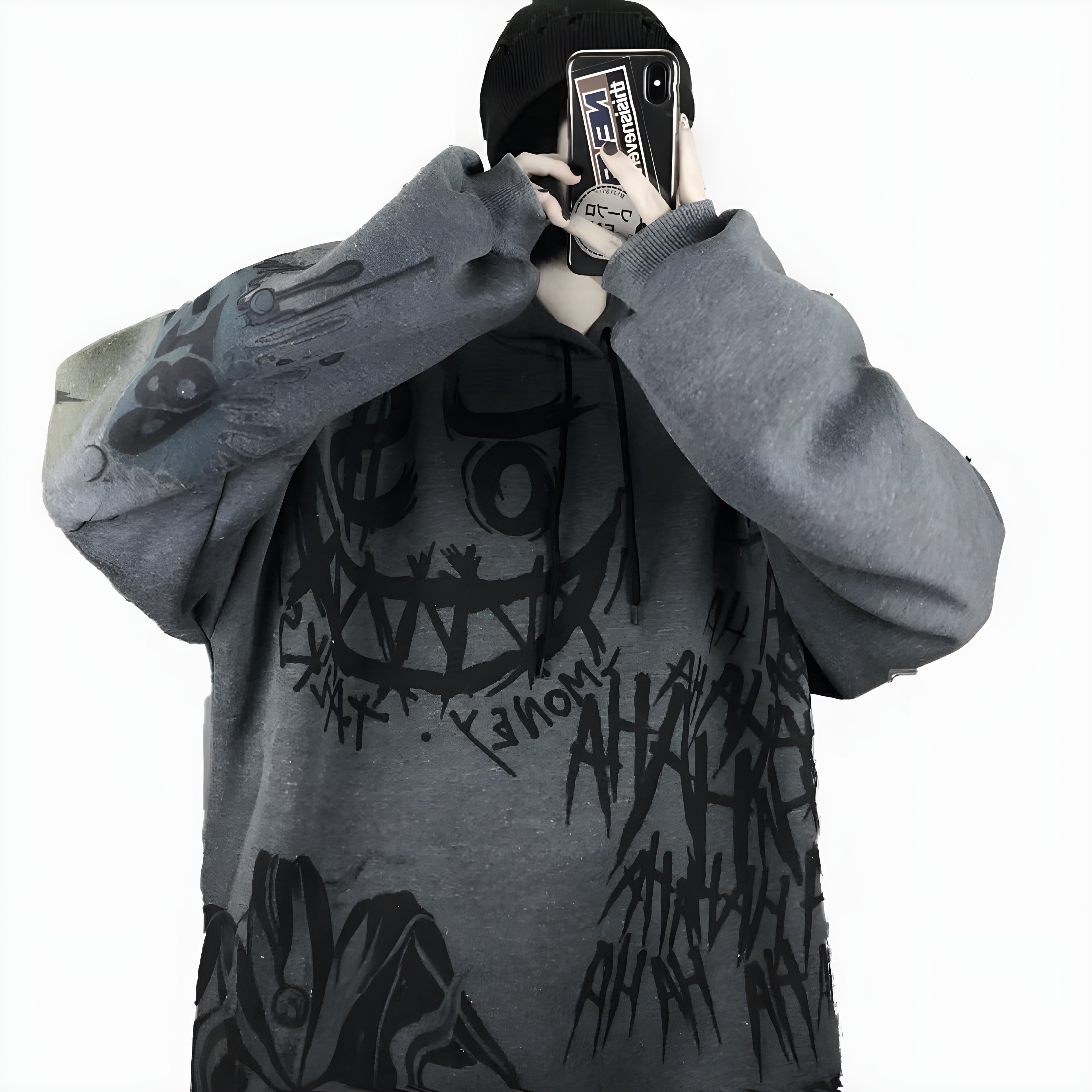 Gothic oversized hoodie sale