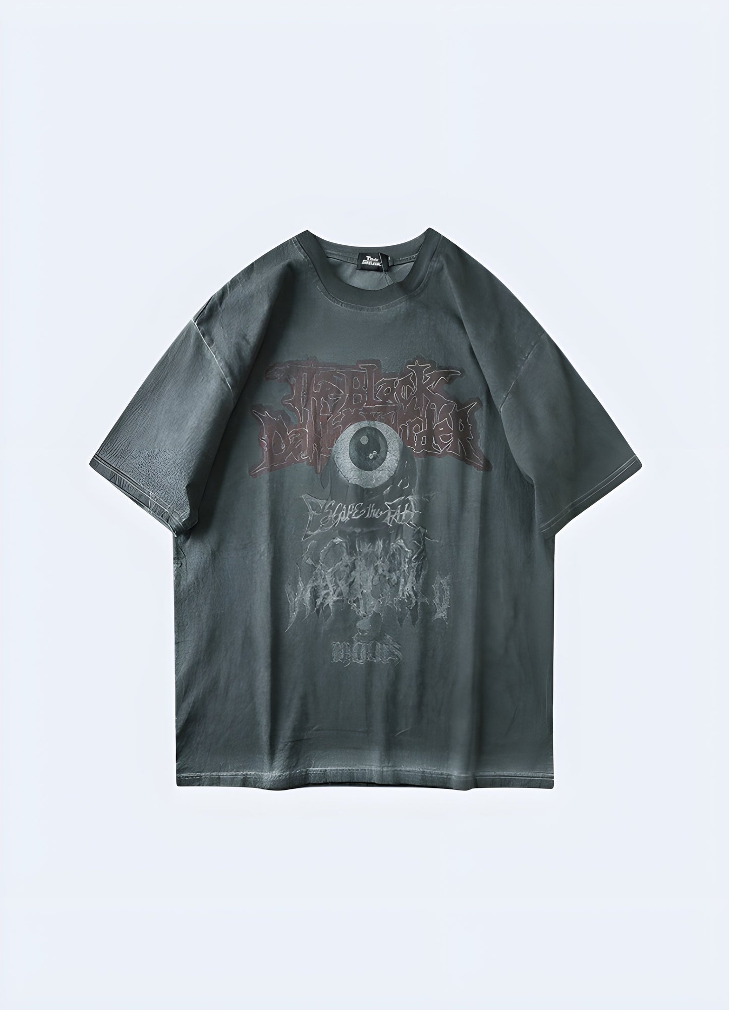 Edgy grunge t-shirt with a distressed and worn look, perfect for fans of alternative fashion in the canada.