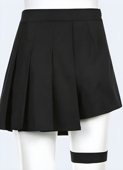 Back view of a high-waisted pleated skirt, highlighting its intricate pleating detail and feminine charm for a polished and stylish look in the Canada.