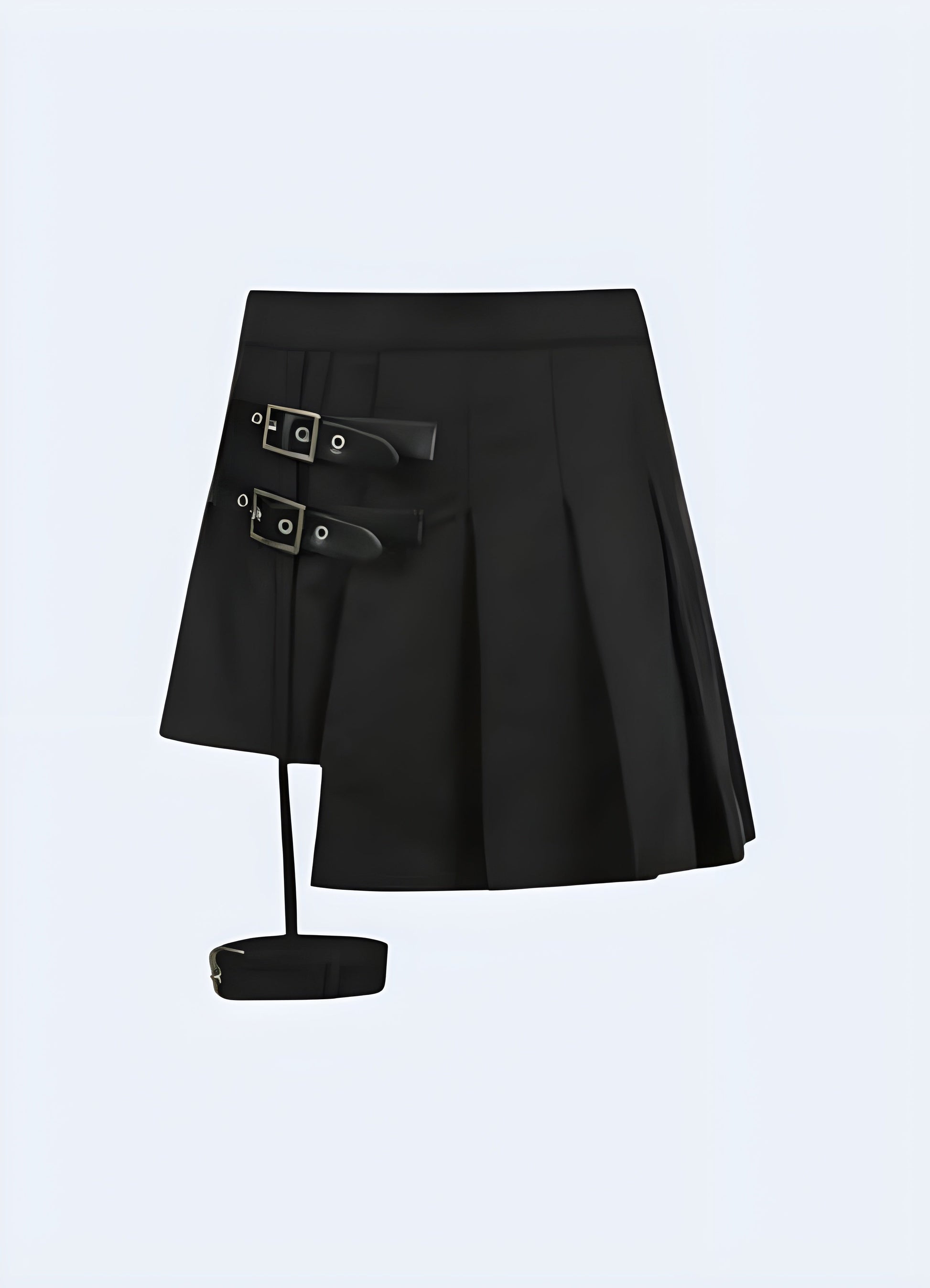 Front view of a high-waisted pleated skirt, emphasizing its classic design and versatile nature, perfect for various occasions and outfits in the Canada.