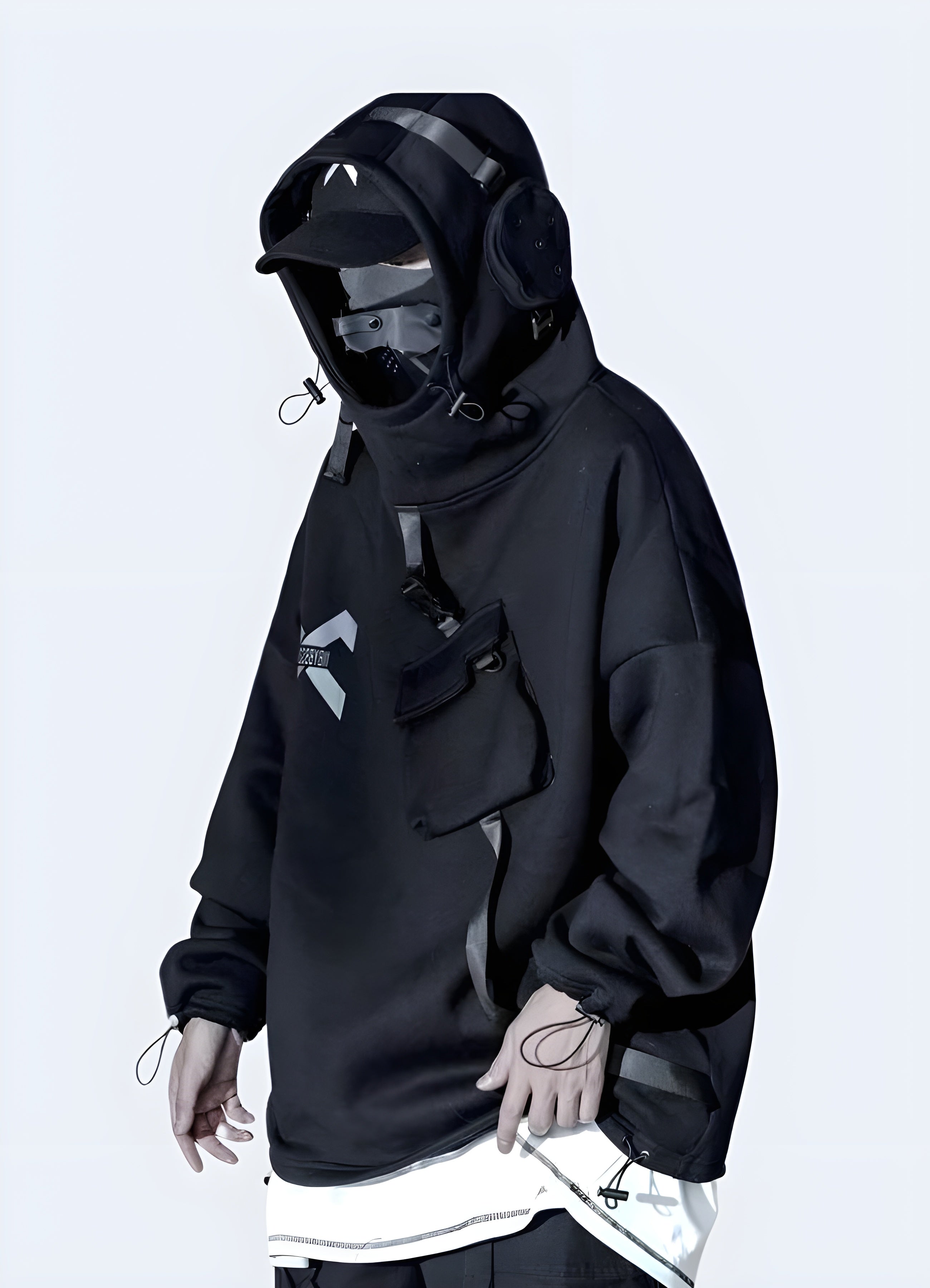 Tech Wear Razer Hoodie With Headphones Techwear – Techwear Canada