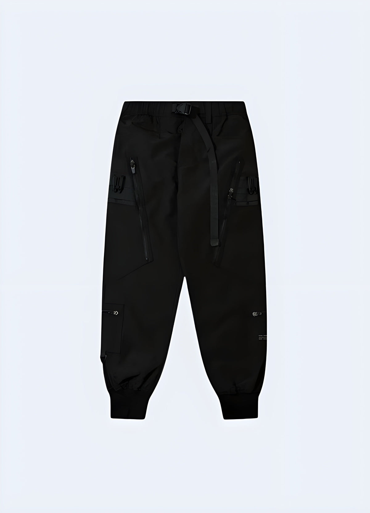 Close-up of the cargo pocket and leg detailing on the Japanese Streetwear Pants