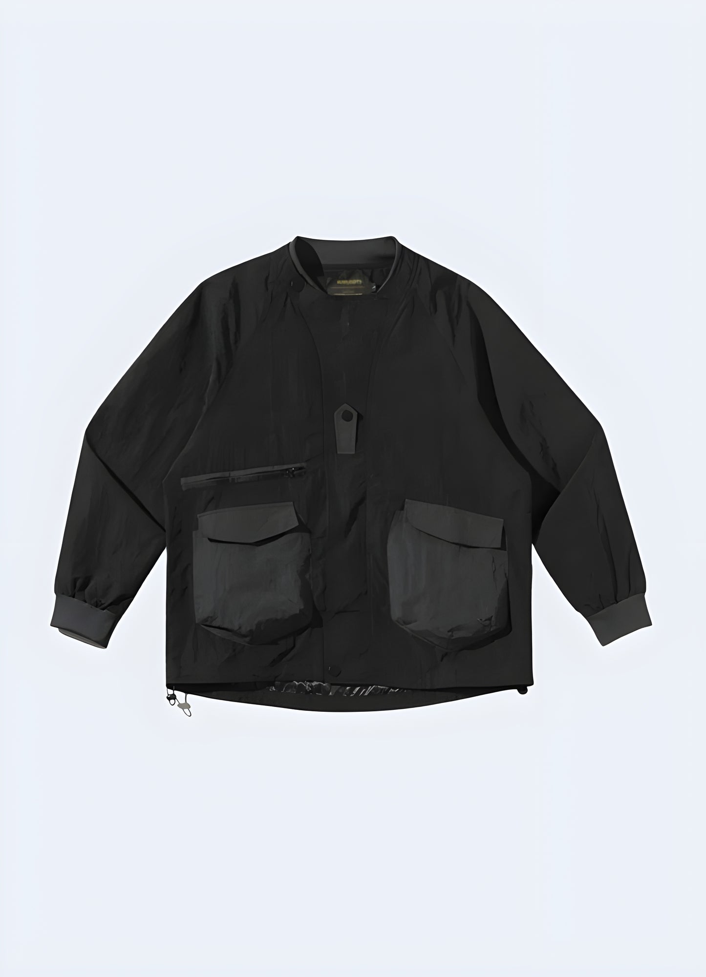 Japanese-style work coat with a unique, Eastern-inspired design and functional features, perfect for making a fashion statement while tackling everyday tasks and urban exploration in Canada.