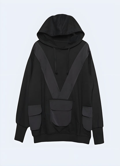 Front view of the lightweight tactical hoodie in Canada, showcasing its versatile design and practical features.