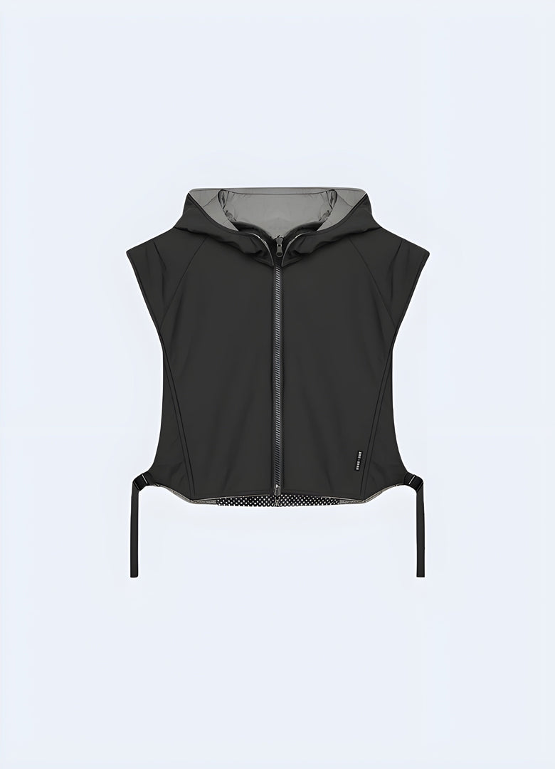 Stylish man modeling a practical and versatile reversible vest, perfect for outdoor adventures or everyday wear in the canada.