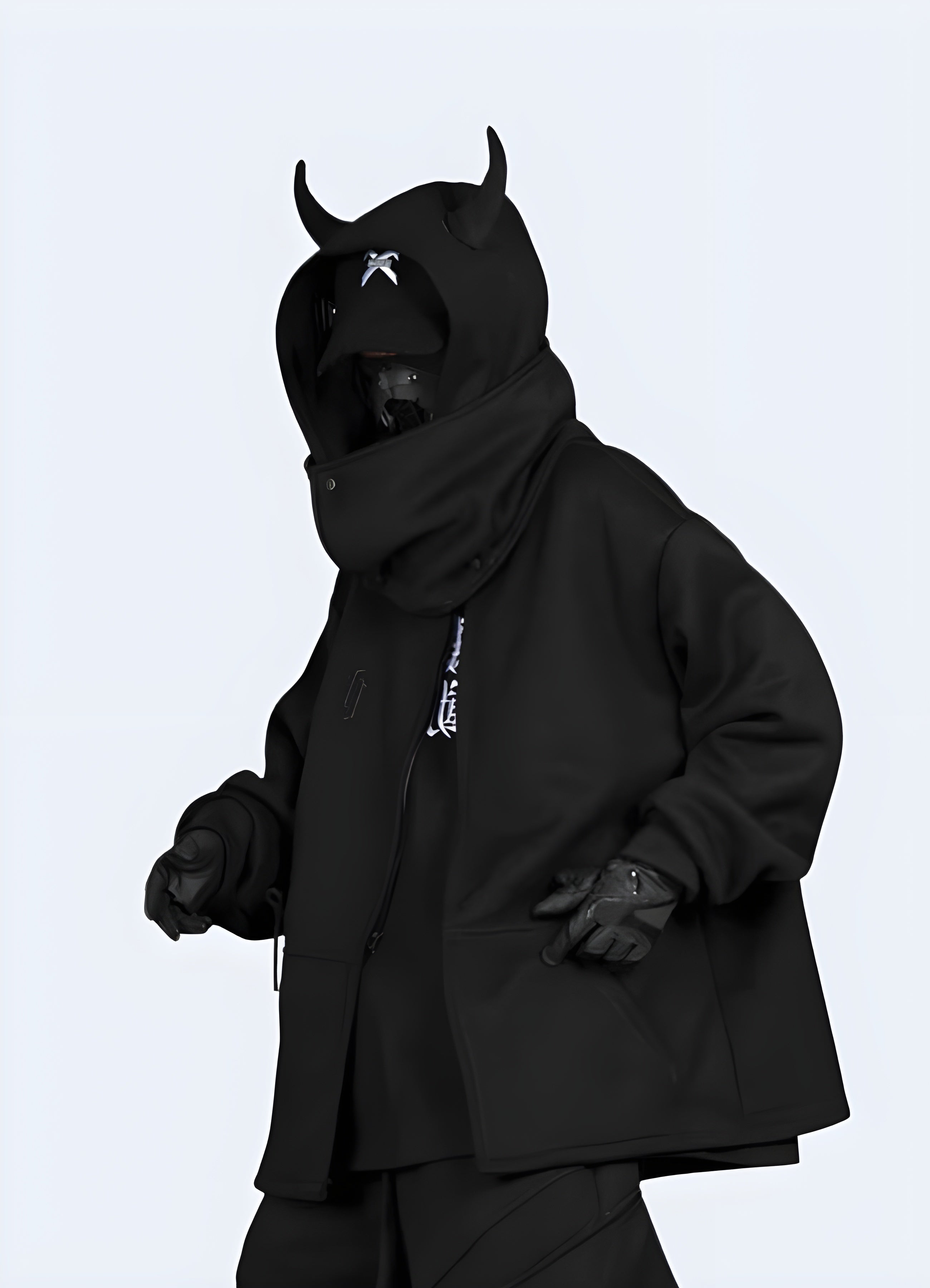 Edgy black hoodie store