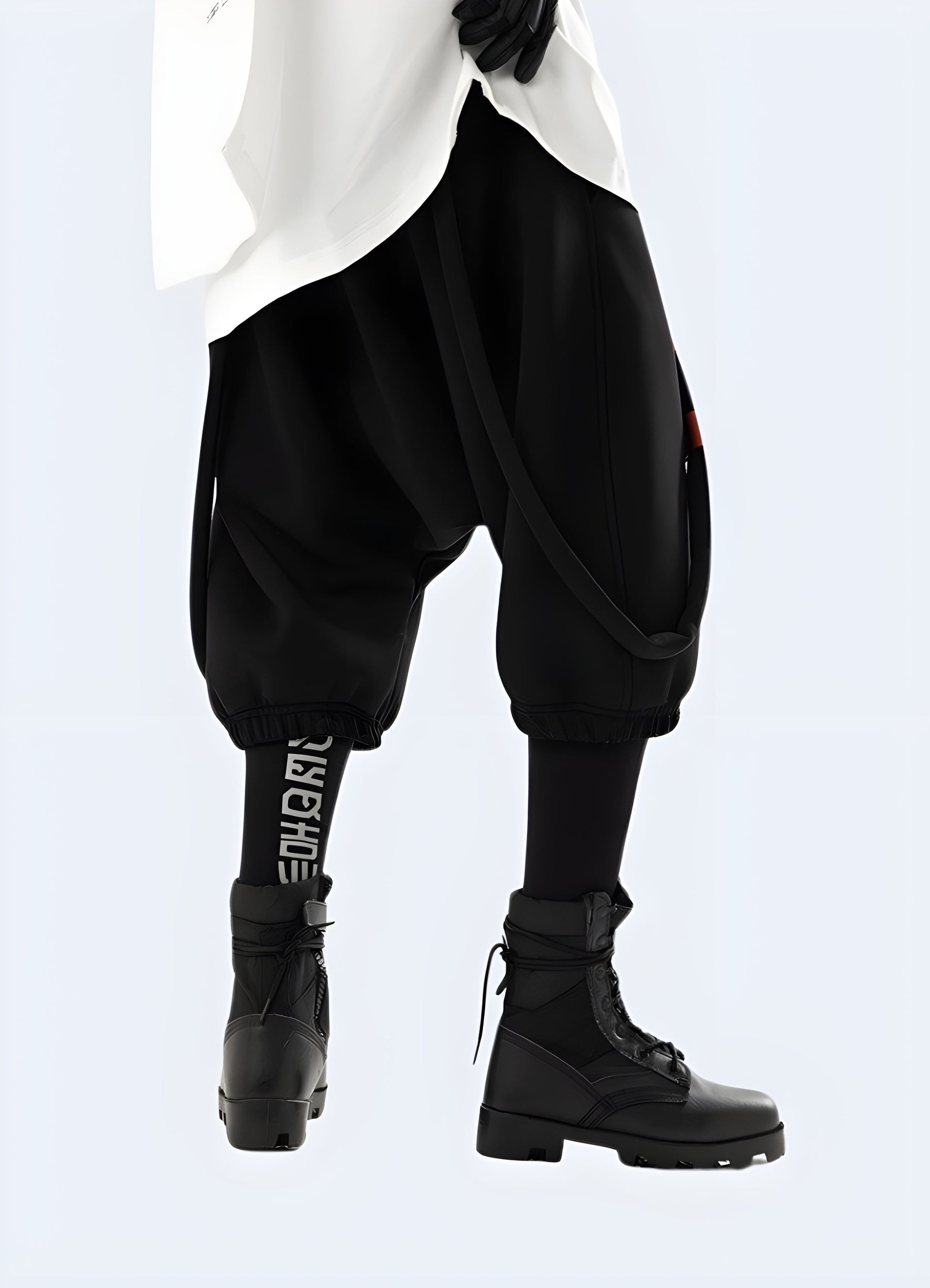 Back view of man wearing streetwear sweat shorts, highlighting the comfortable material and urban-inspired look, ideal for the Canada streetwear enthusiast.